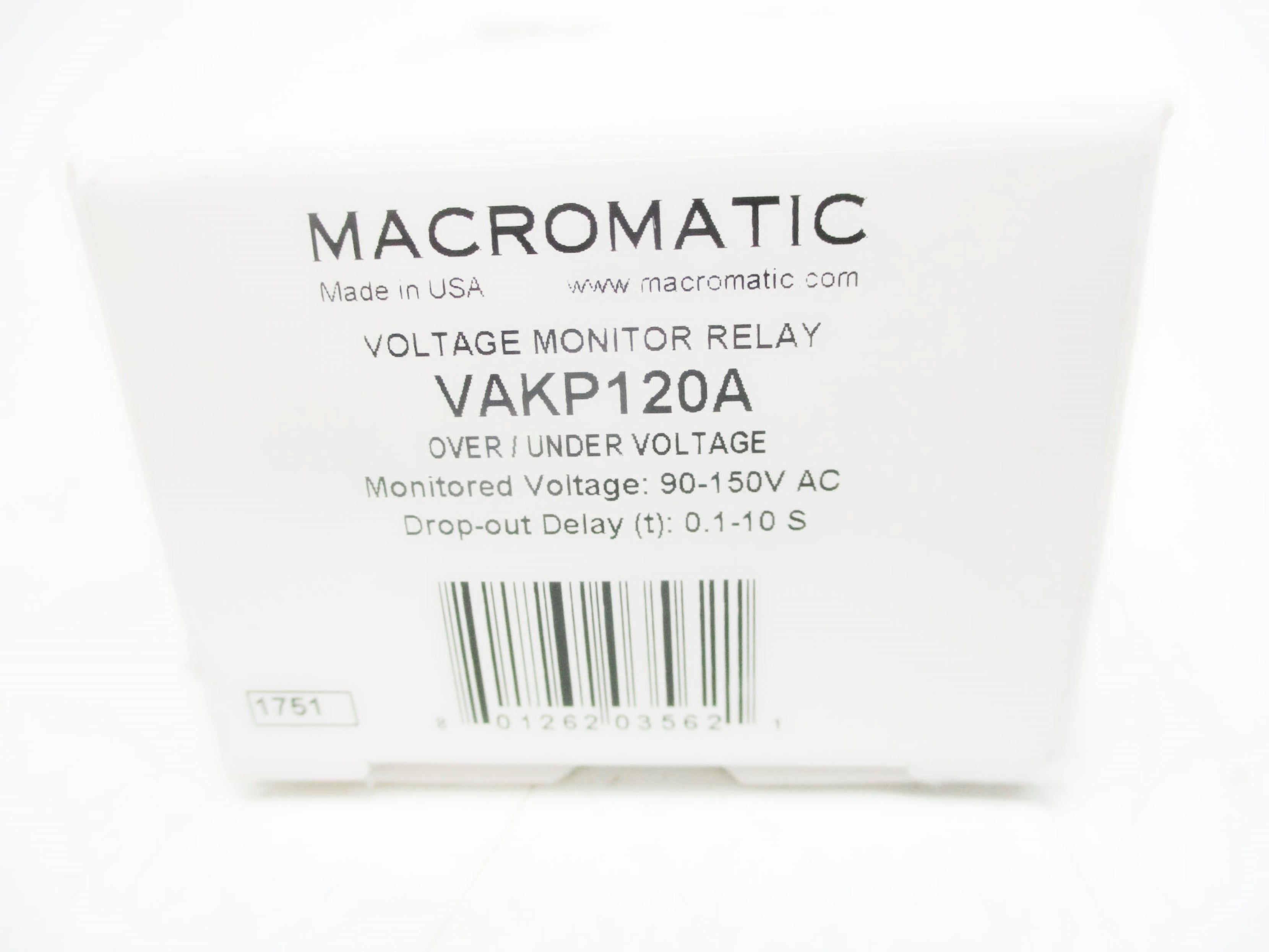 MACROMATIC VAKP120A 0.1-10S 90-150VAC NSMP