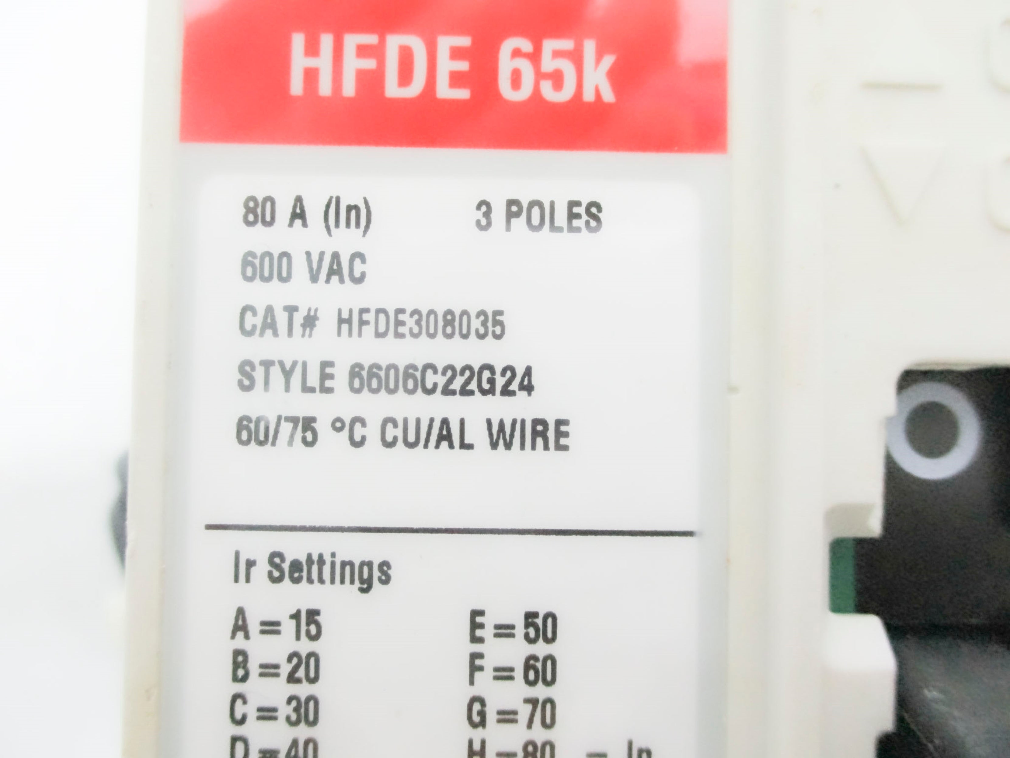 EATON HFDE308035 600VAC 80A (GREY) NSNP