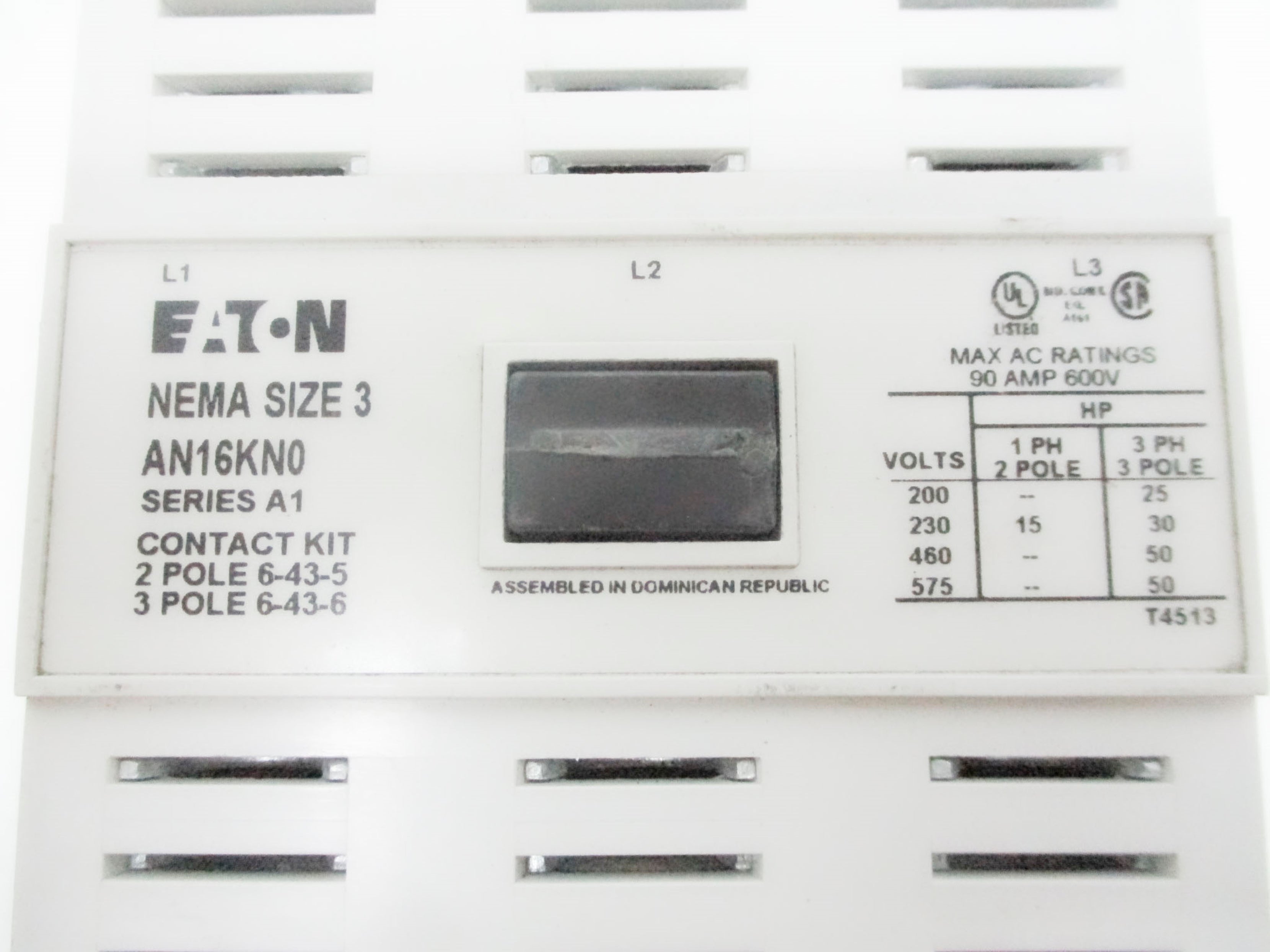 EATON AN16KN0 SER. A1 110/120V (AS PICTURED) UNMP