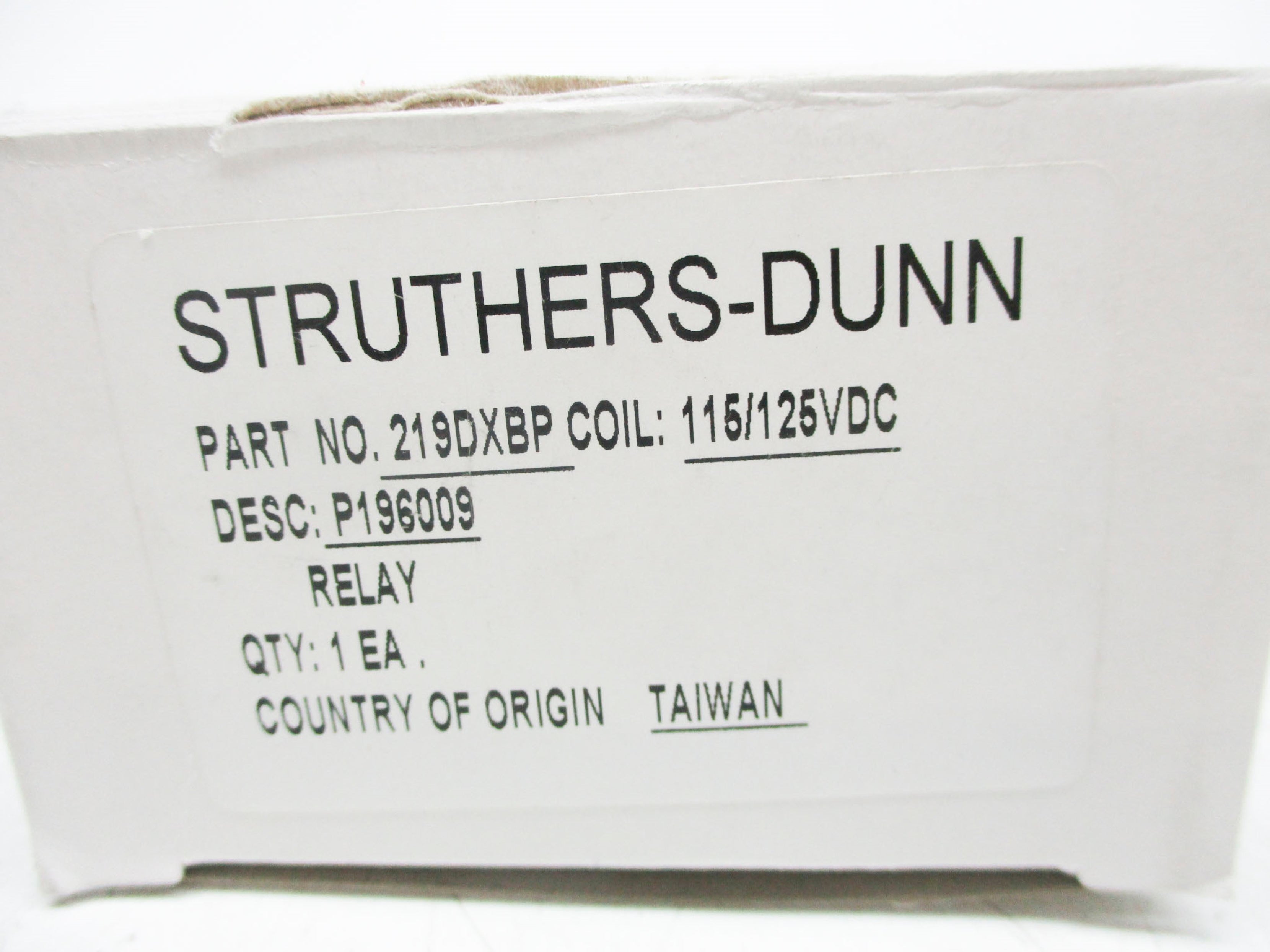 STRUTHERS-DUNN 219DXBP 115/125VDC (AS PICTURED) NSMP