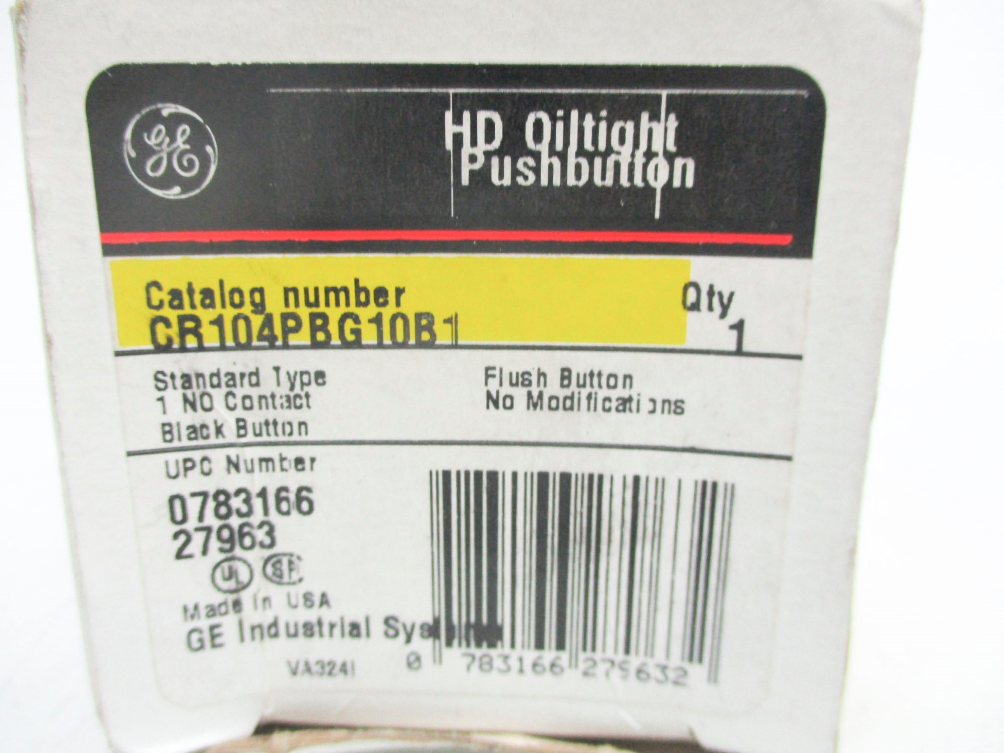 GENERAL ELECTRIC CR104PBG10B1 NSMP