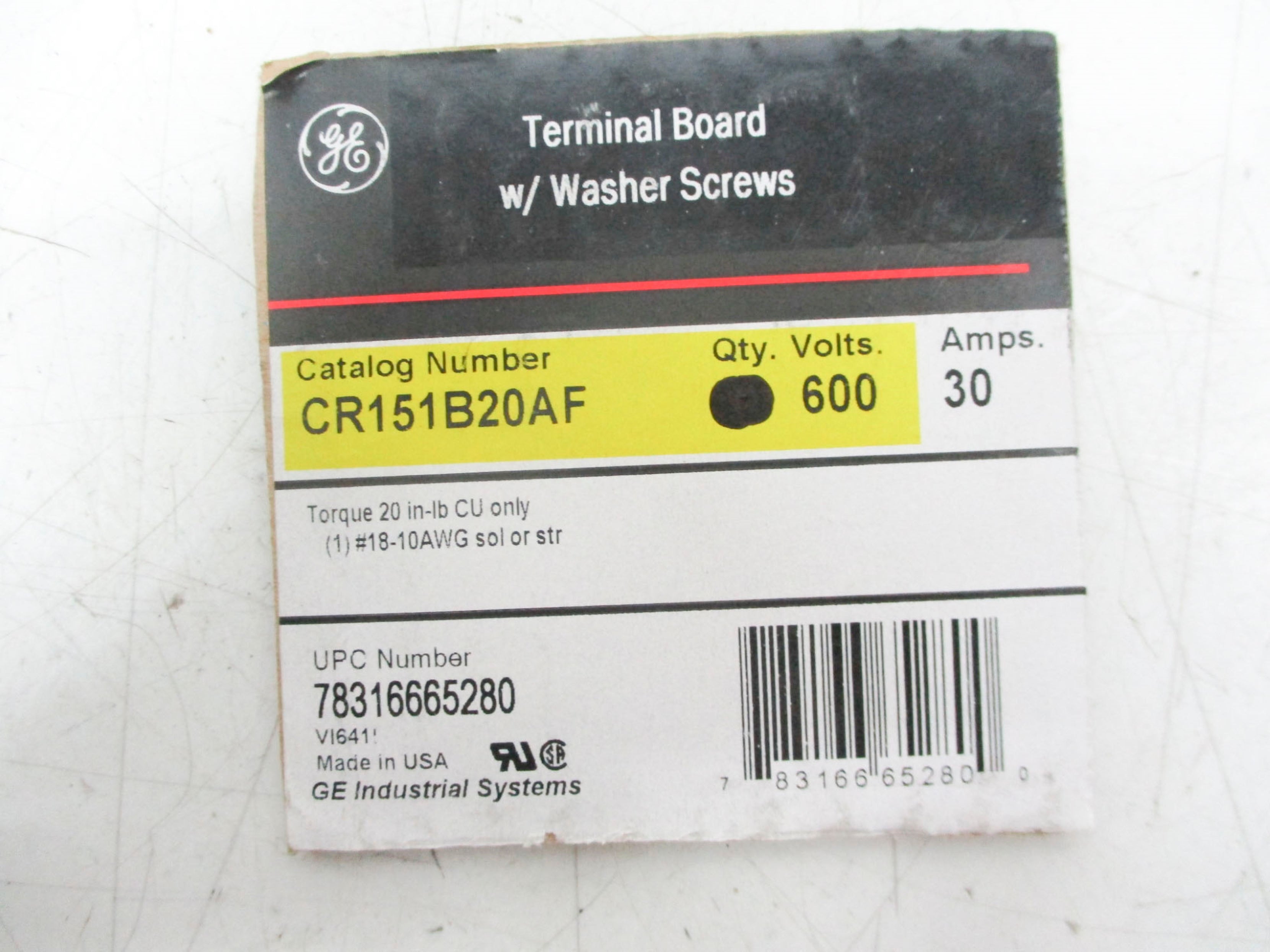 GENERAL ELECTRIC CR151B20AF NSNP