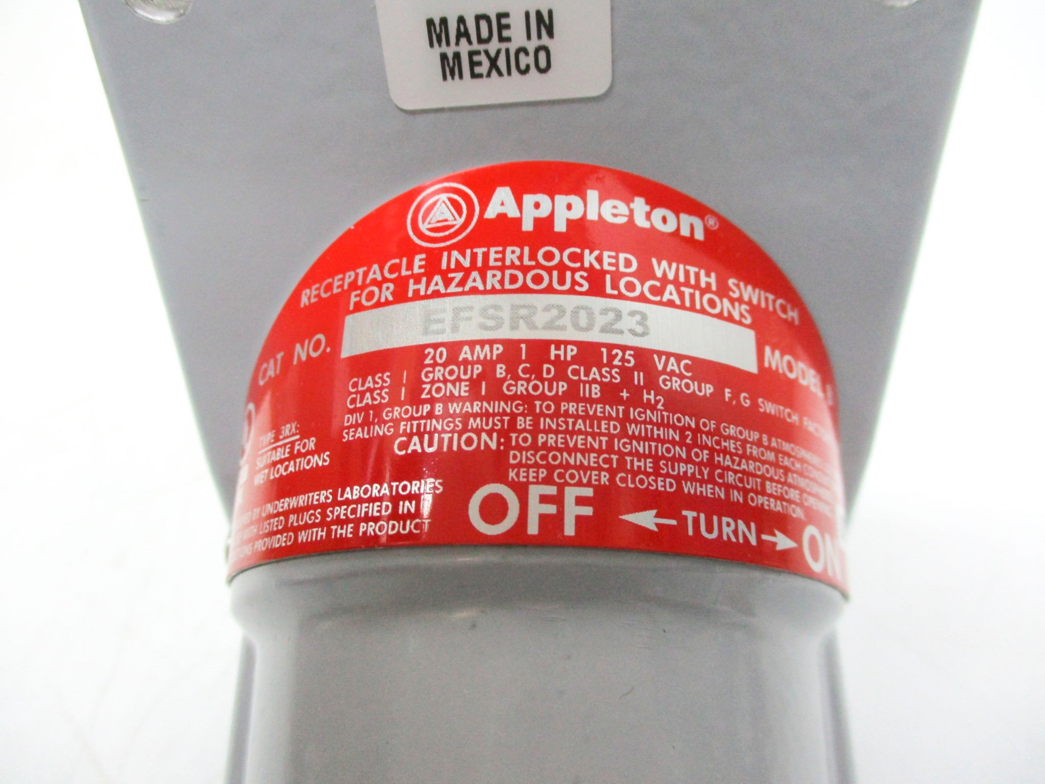 APPLETON EFSR2023 20A 125VAC NSMP