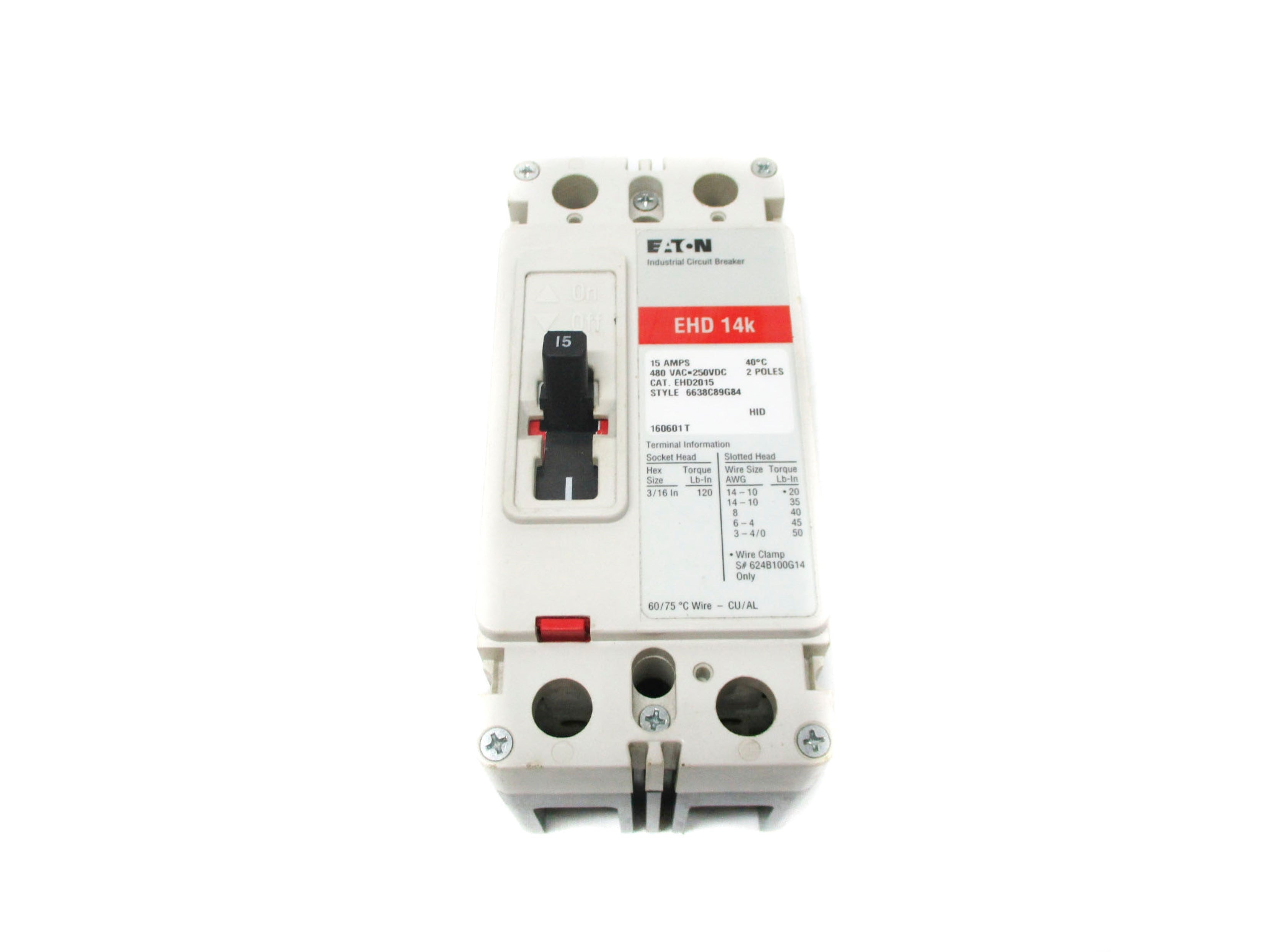 EATON EHD2015 15A 480VAC (WHITE) UNMP
