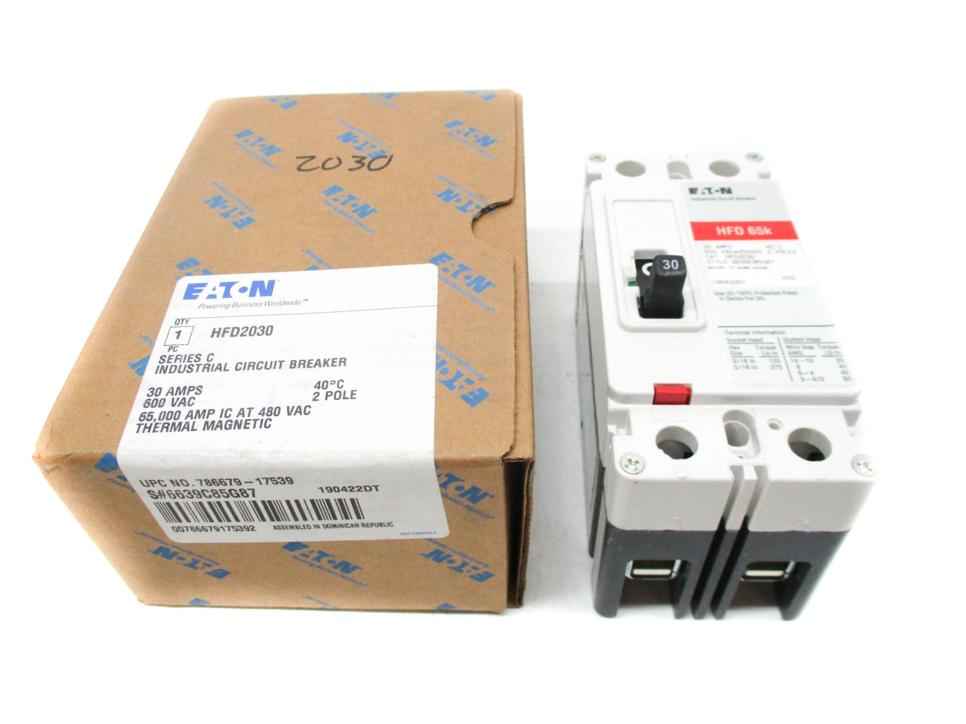 EATON HFD2030 SER. C 30A 600VAC (WHITE) NSMP