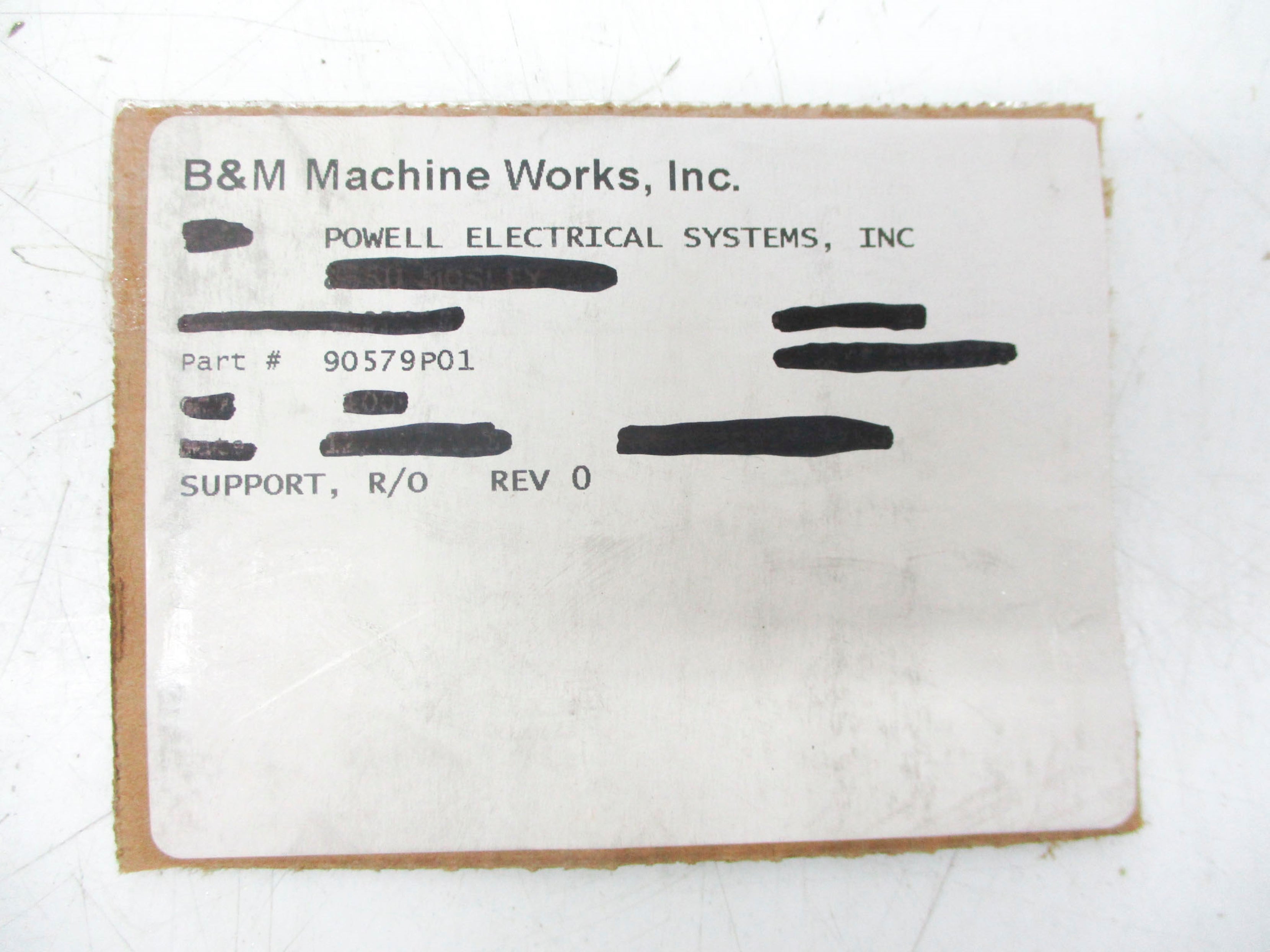 B&M MACHINE WORKS 90579P01 NSNP
