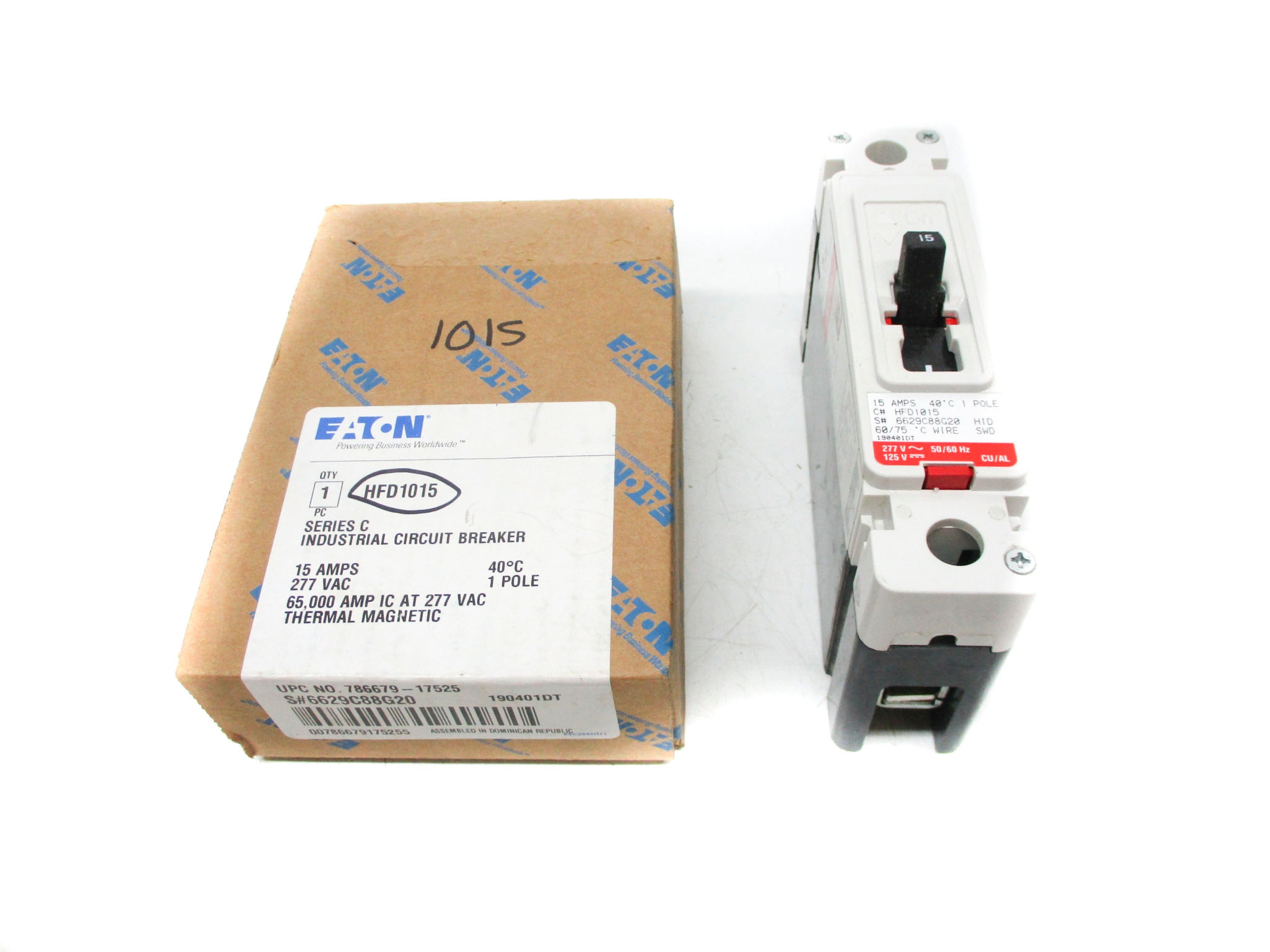 EATON HFD1015 SER. C 15A 277VAC (WHITE) NSMP