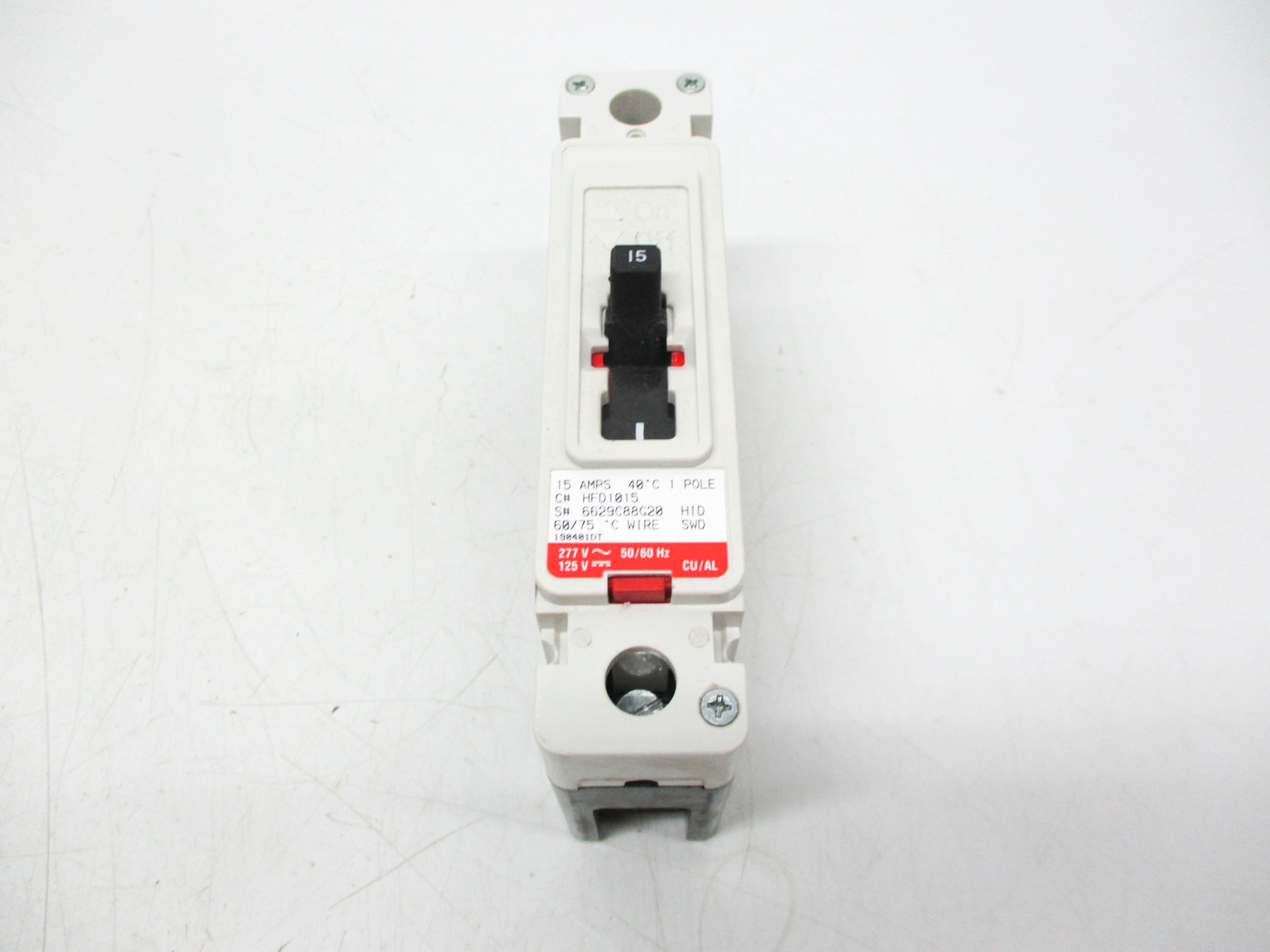 EATON HFD1015 SER. C 15A 277VAC (WHITE) NSMP
