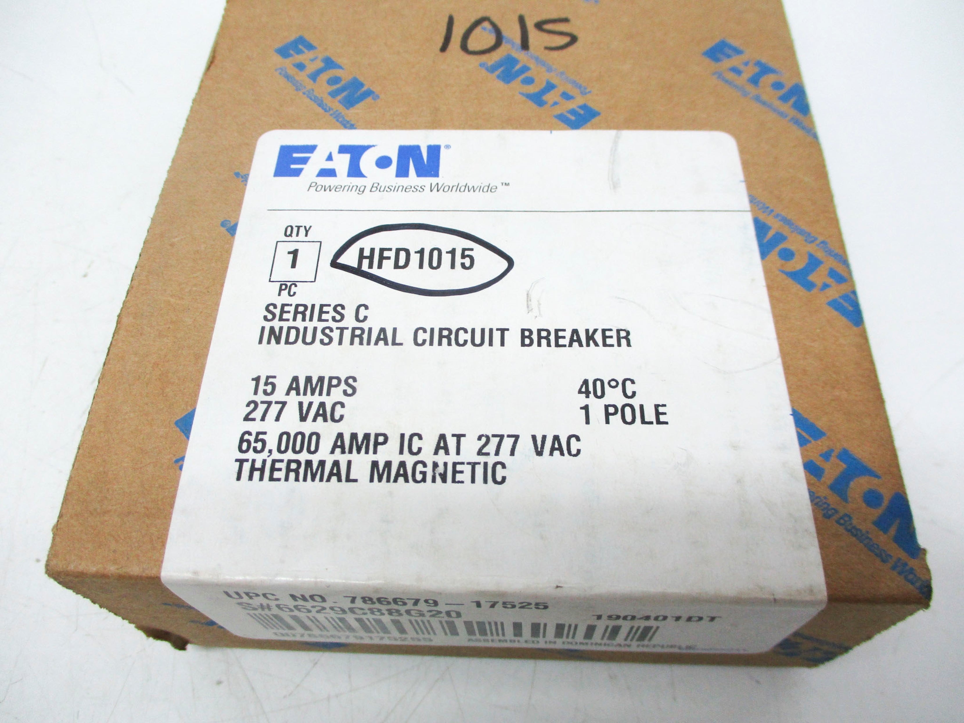 EATON HFD1015 SER. C 15A 277VAC (WHITE) NSMP