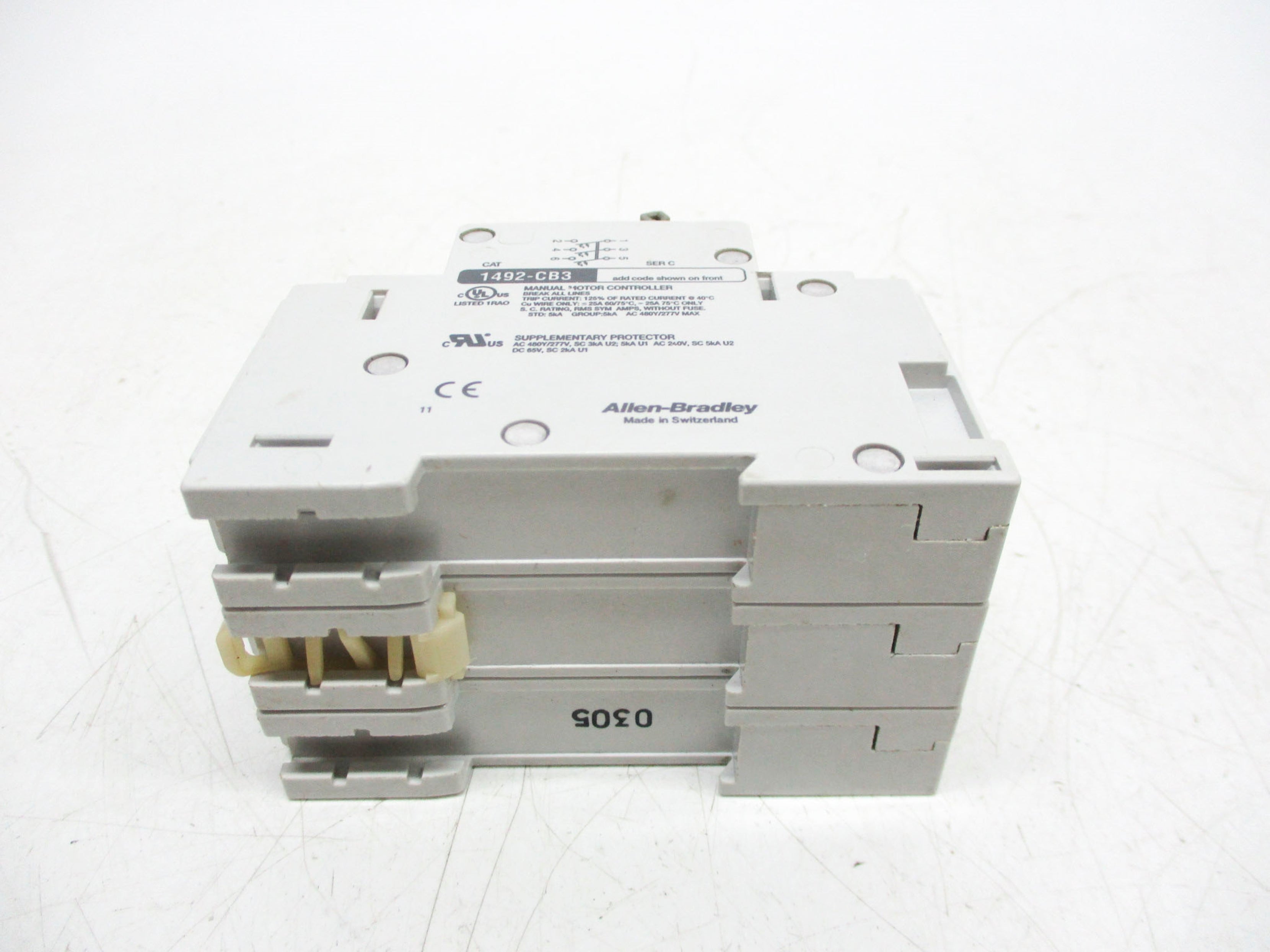 ALLEN BRADLEY 1492-CB3G500 SER. C 50A 480Y/277V UNMP