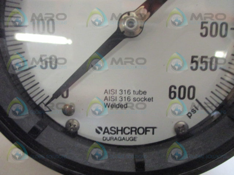 ASHCROFT 451279SS04L600# DURAGAUGE SOLID FRONT *NEW IN BOX*
