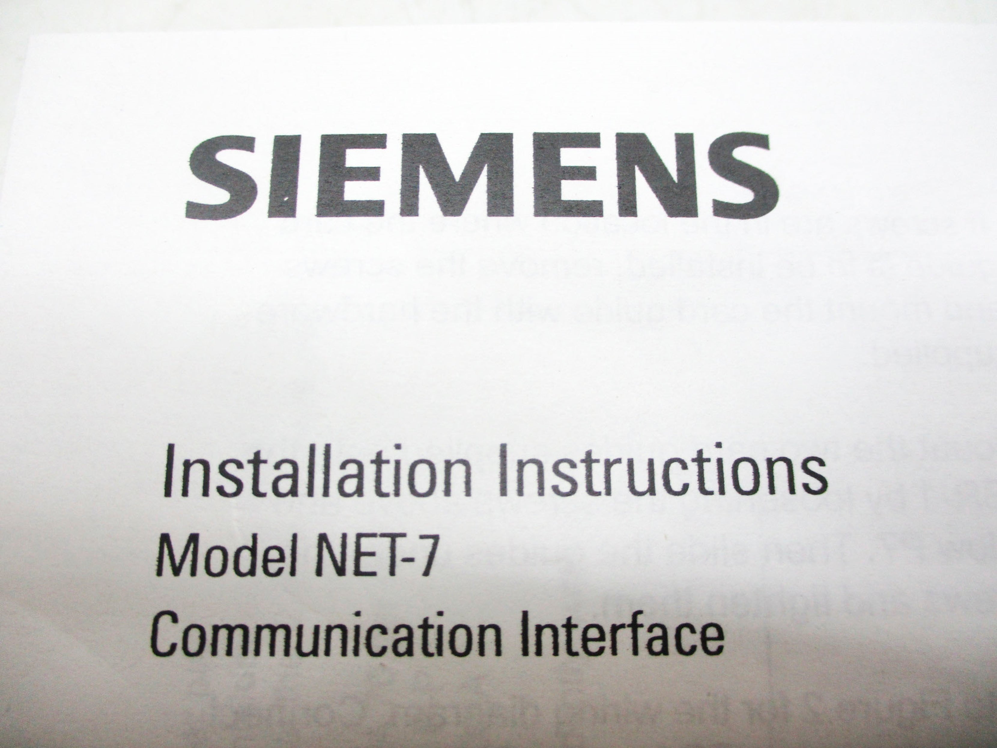 SIEMENS NET-7 UNMP