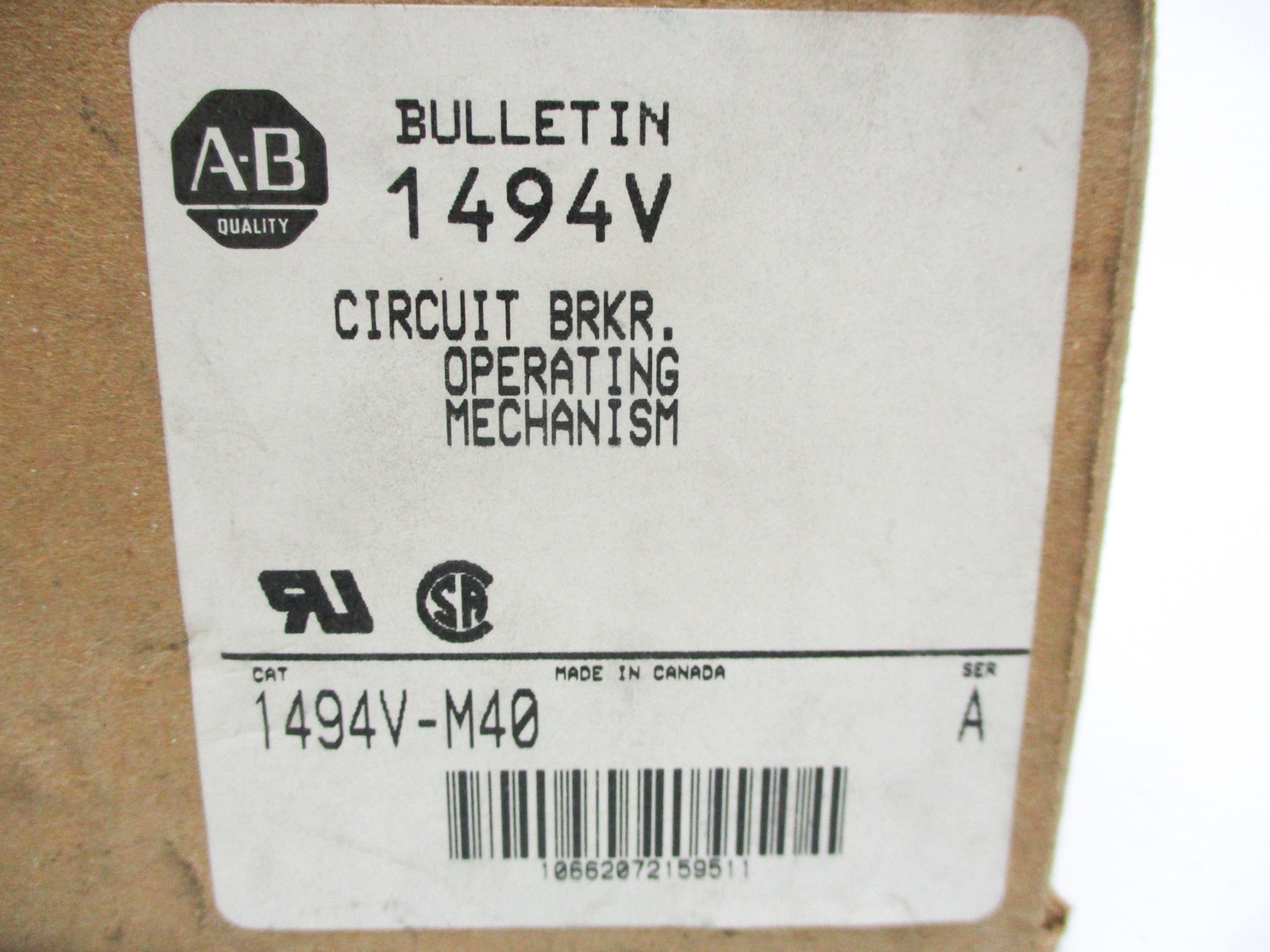 ALLEN BRADLEY 1494V-M40 SER. A (AS PICTURED) (BR/WH) NSMP