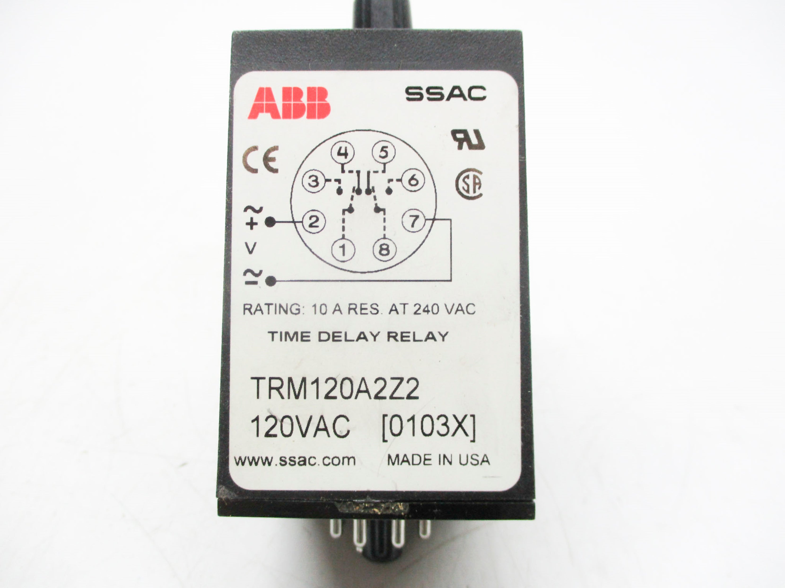 ABB TRM120A2Z2 0.5-2.0SECONDS 120VAC NSMP