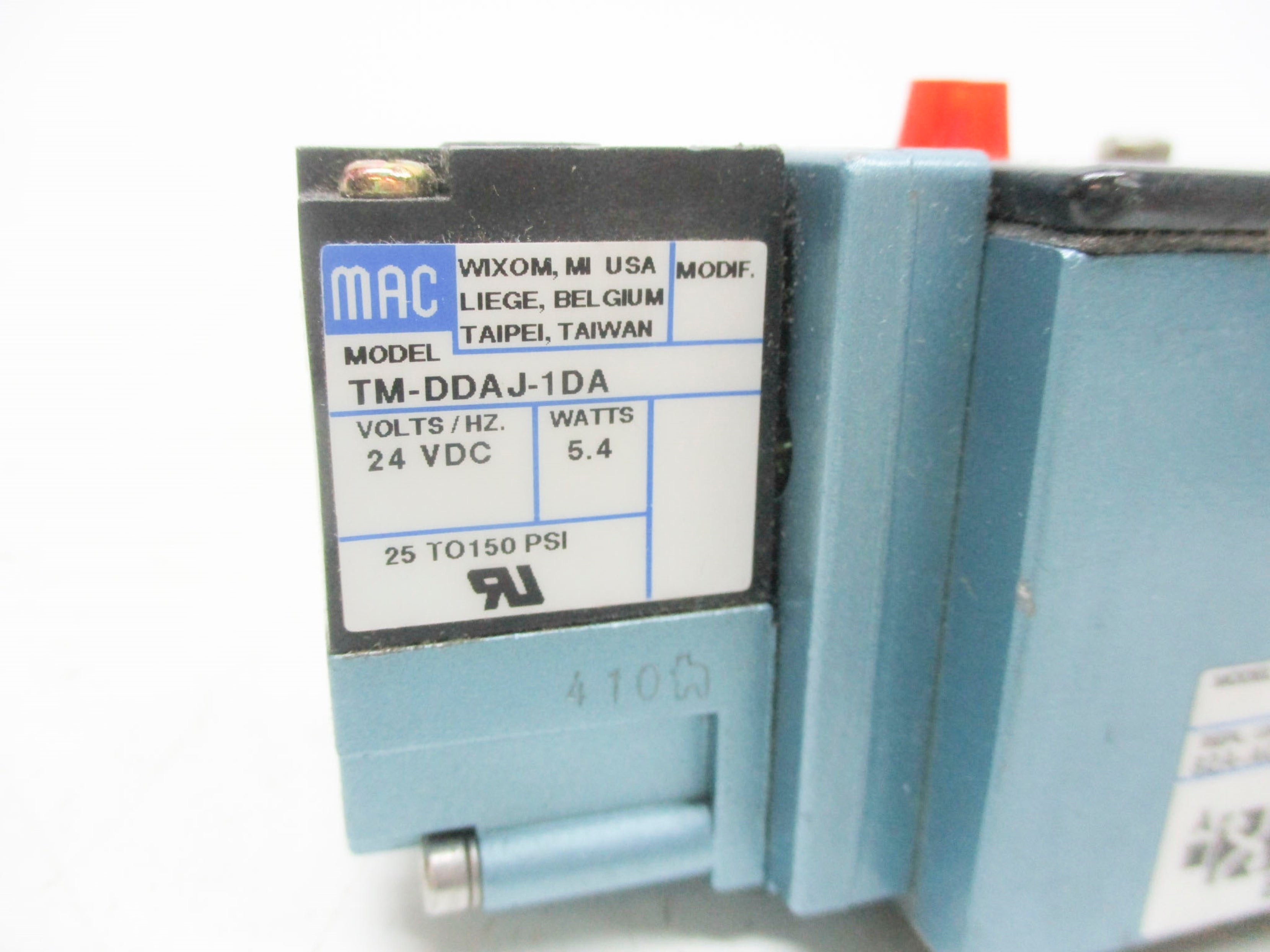MAC 82A-AC-000-TM-DDAP-1DA 24VDC 160PSI UNMP