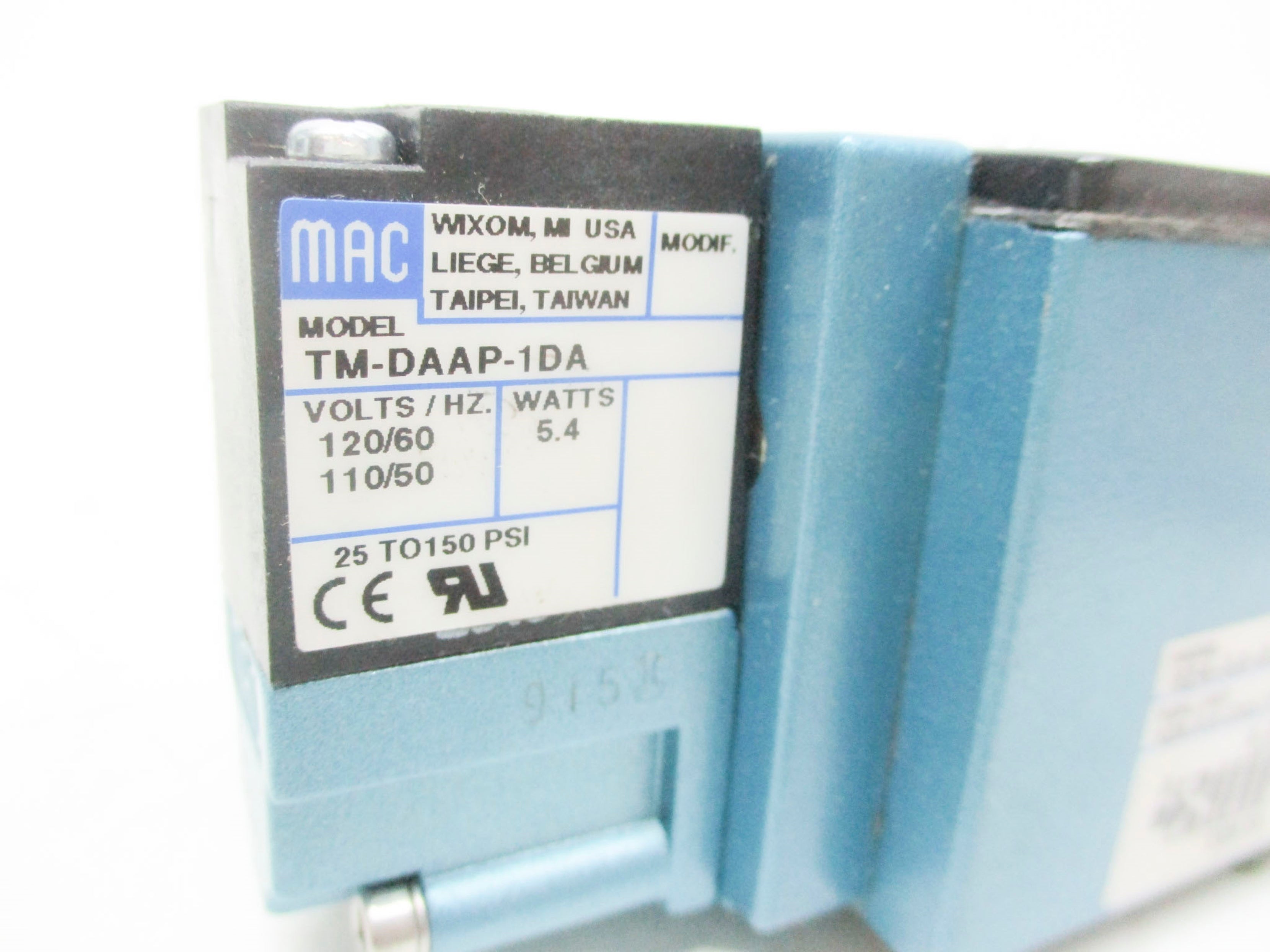 MAC 82A-AA-BAA-TM-DAAP-1DA 110/50V 120/60V 150PSI UNMP
