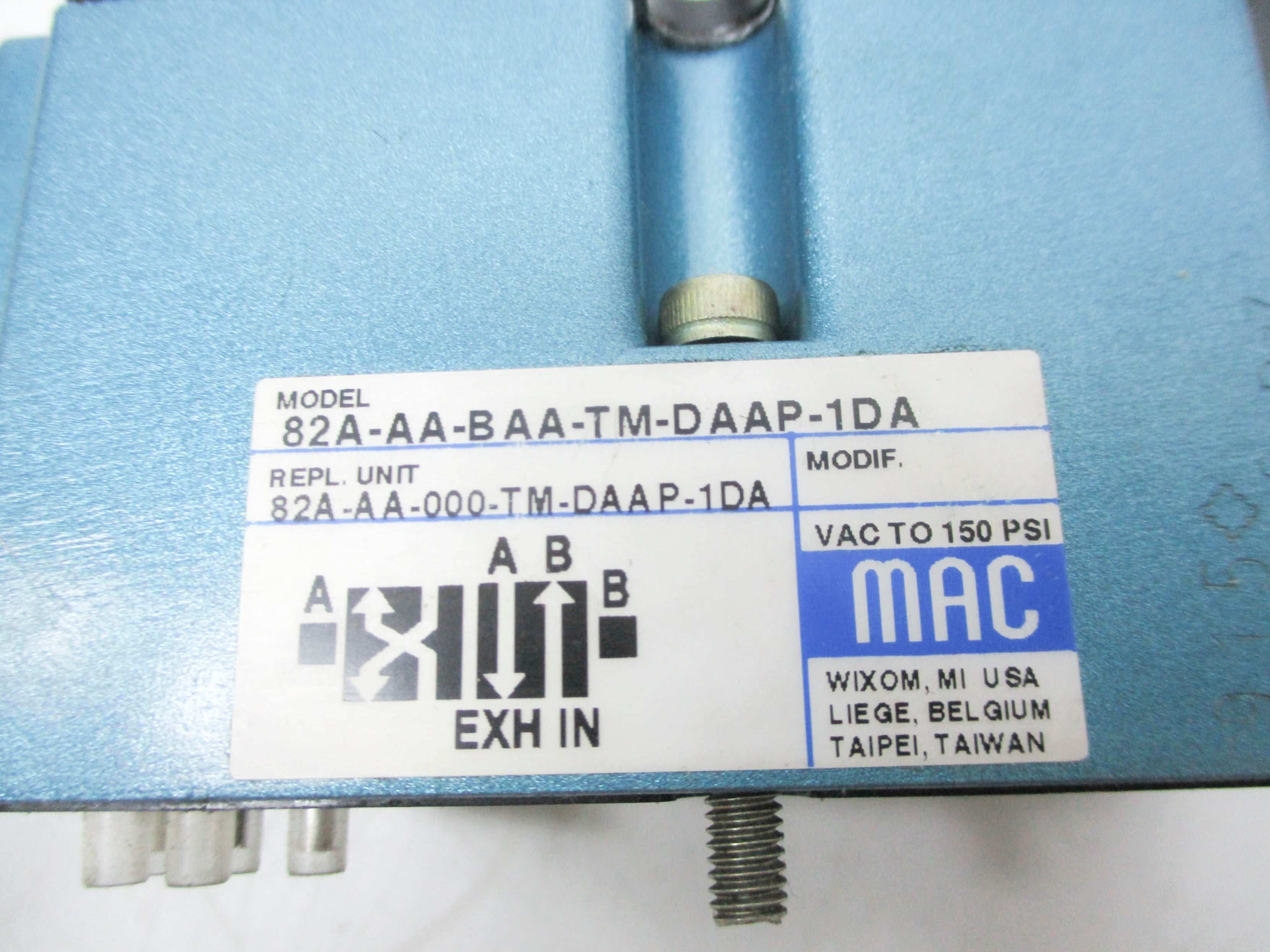 MAC 82A-AA-BAA-TM-DAAP-1DA 110/50V 120/60V 150PSI UNMP