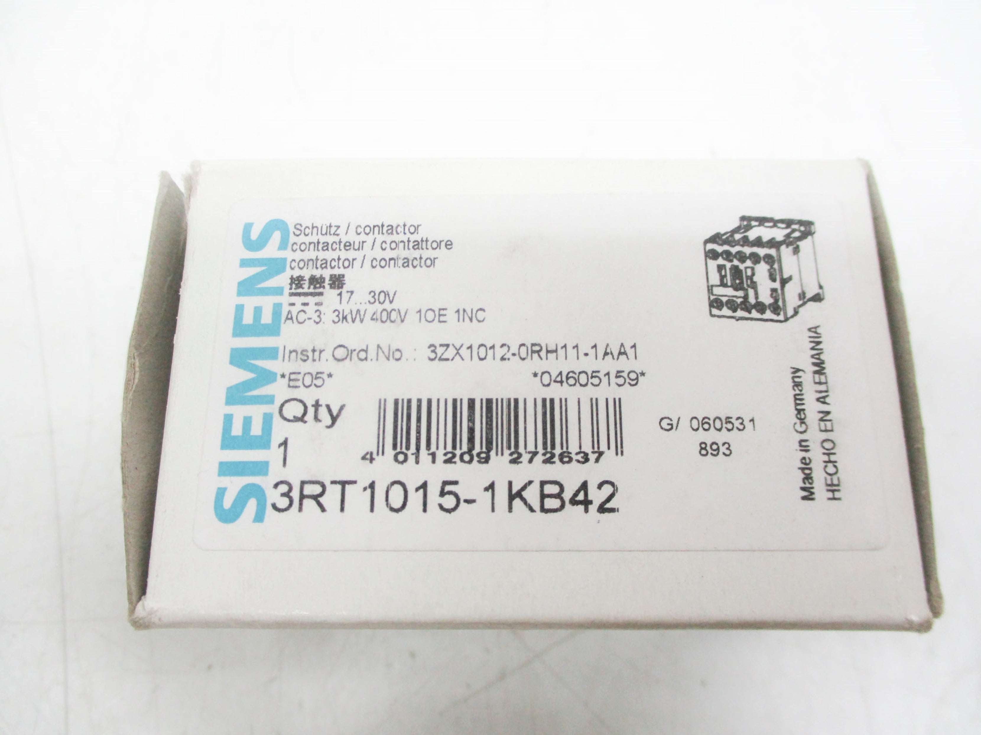 SIEMENS 3RT1015-1KB42 17-30VDC NSMP