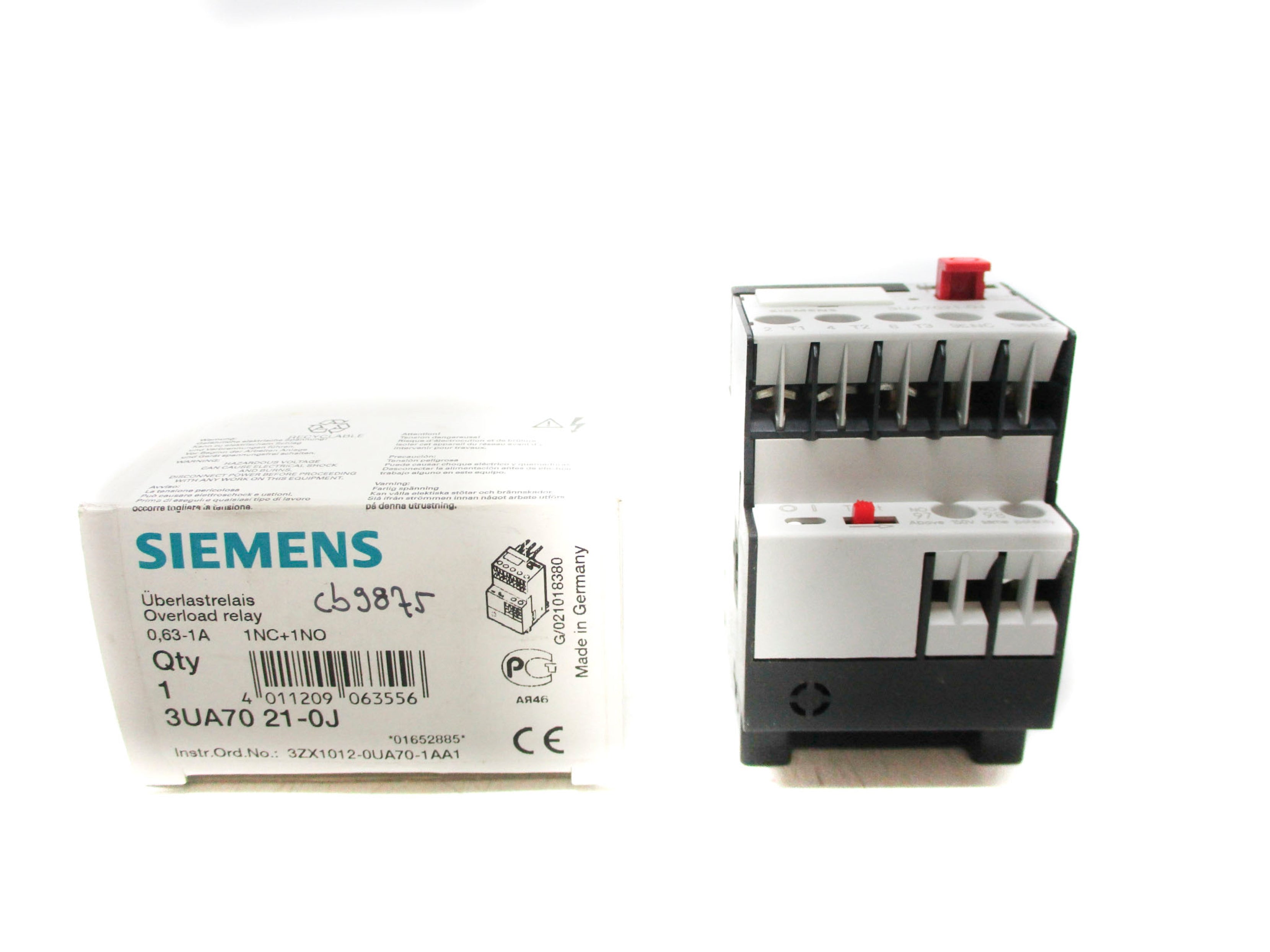 SIEMENS 3UA7021-0J 0.63-1A NSMP