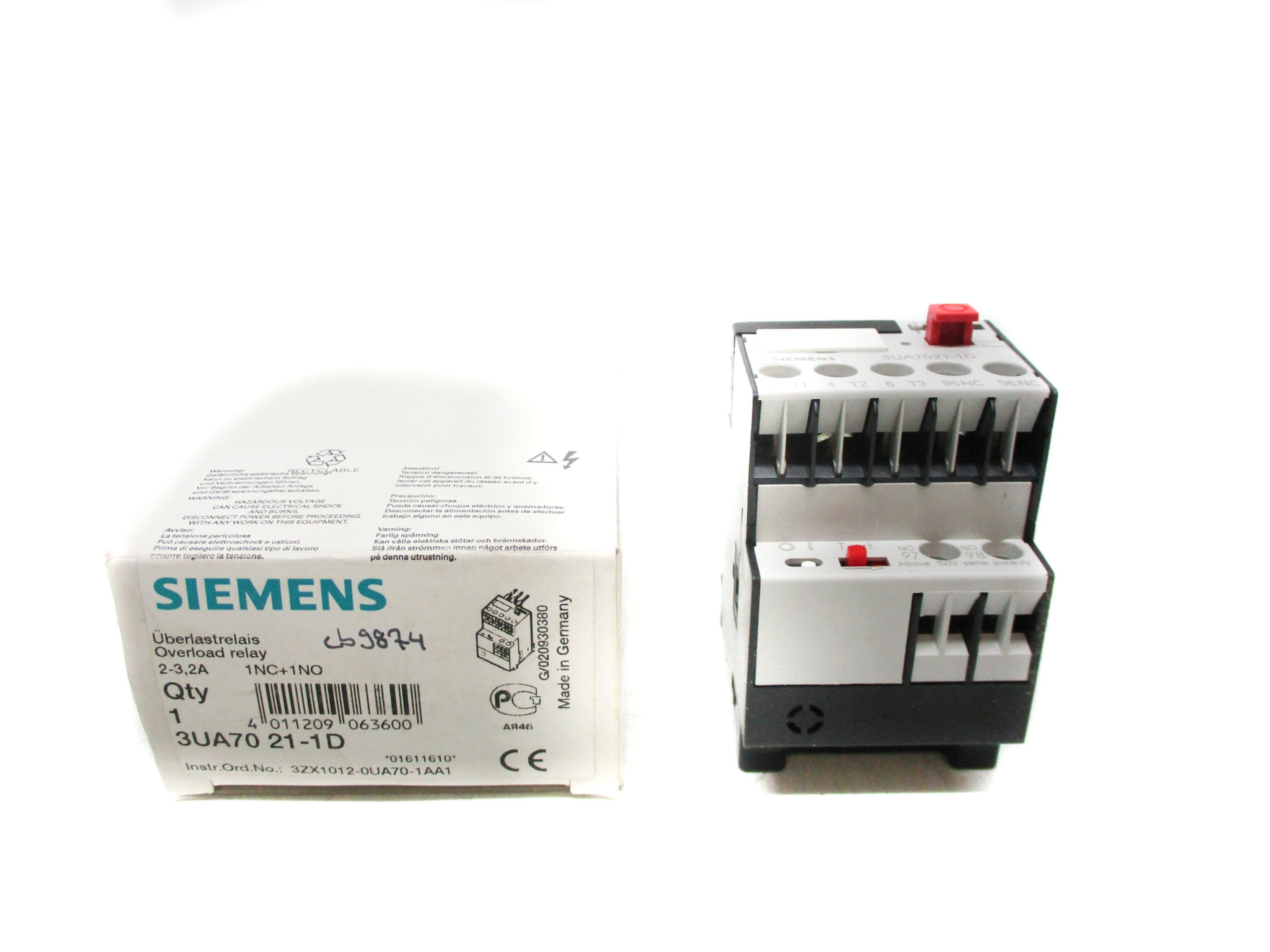 SIEMENS 3UA7021-1D 2-3.2A NSMP