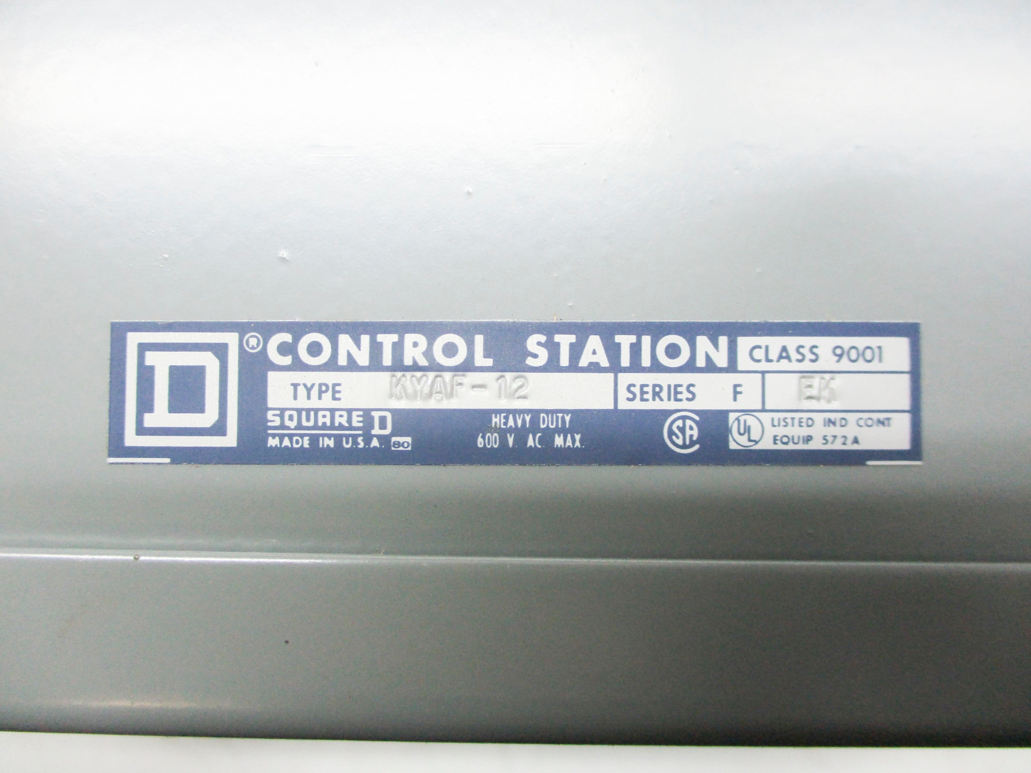 SQUARE D 9001KYAF12 SER. F NSMP