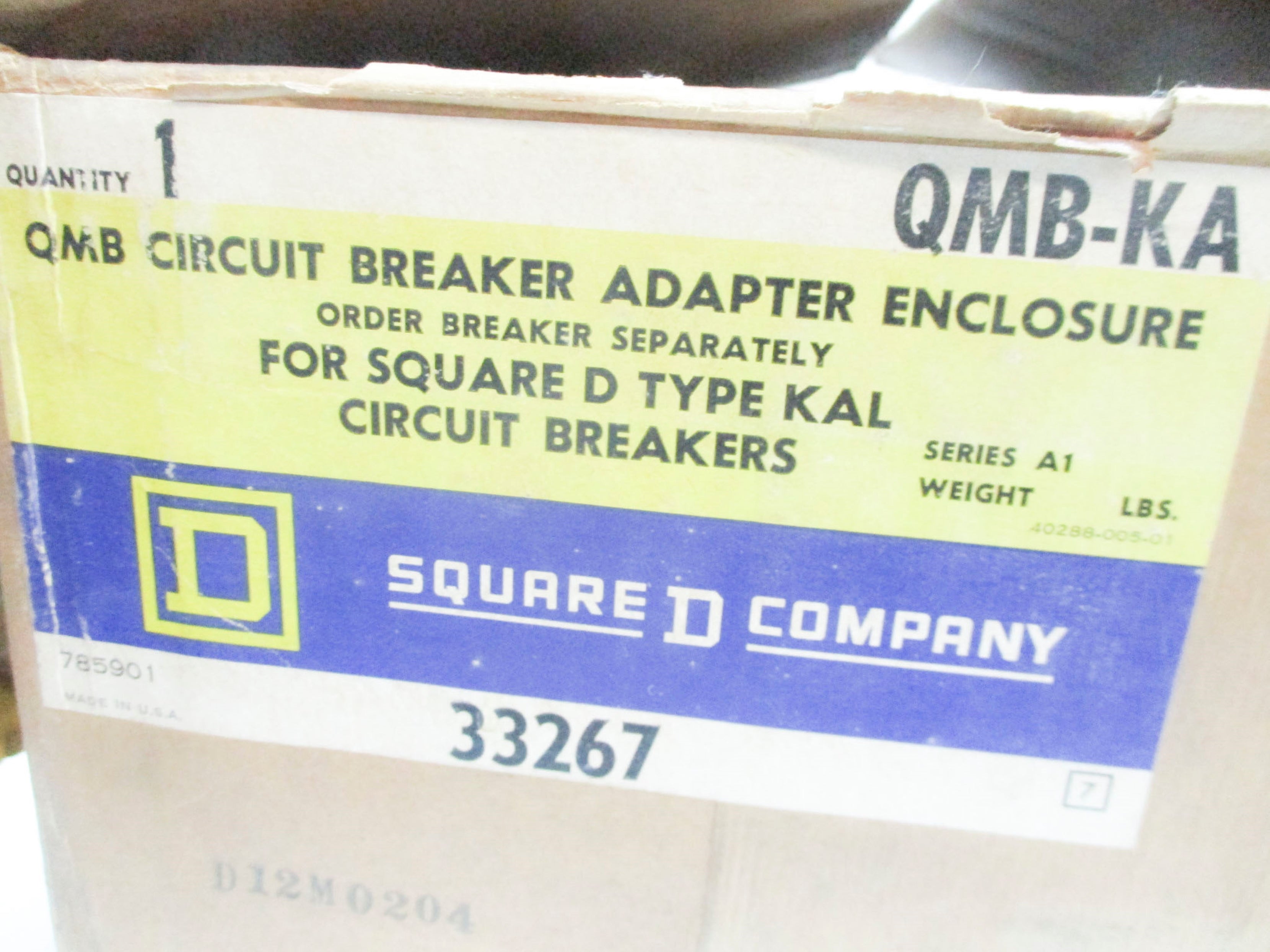 SQUARE D QMB-KA-3 SER. A1 NSMP