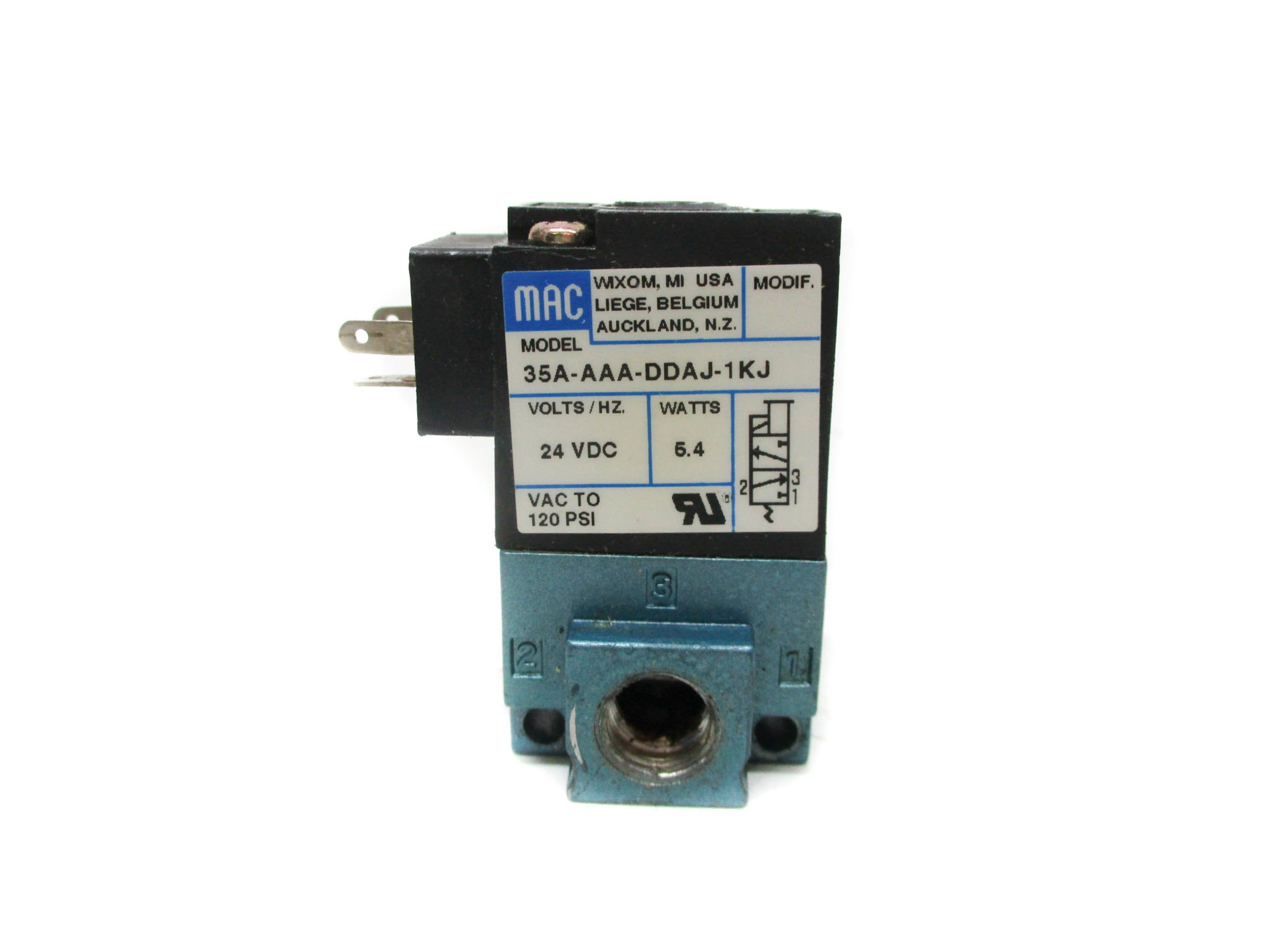 MAC 35A-AAA-DDAJ-1KJ 24VDC 120PSI UNMP