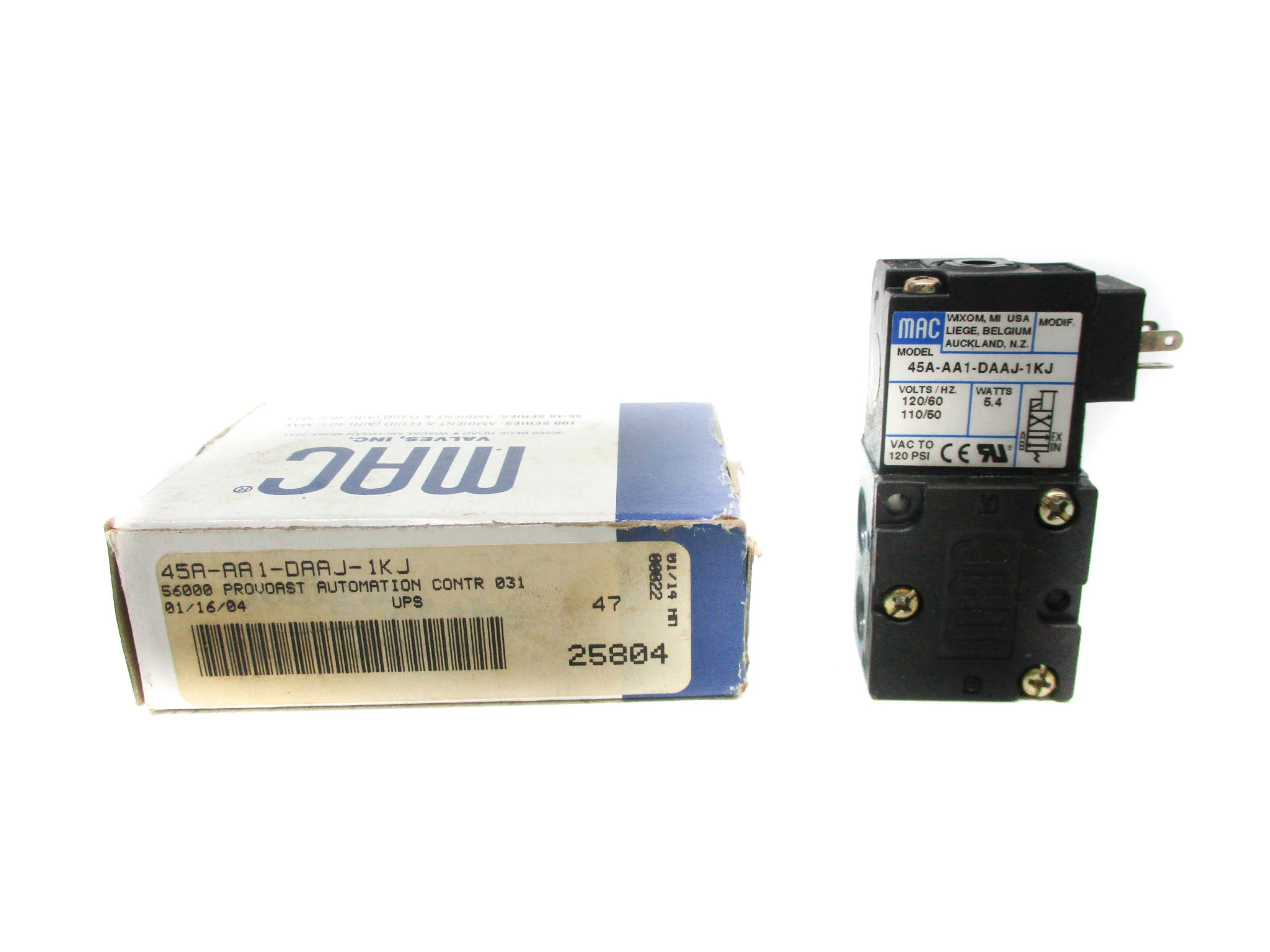 MAC 45A-AA1-DAAJ-1KJ 110/50 120/60 120PSI NSMP
