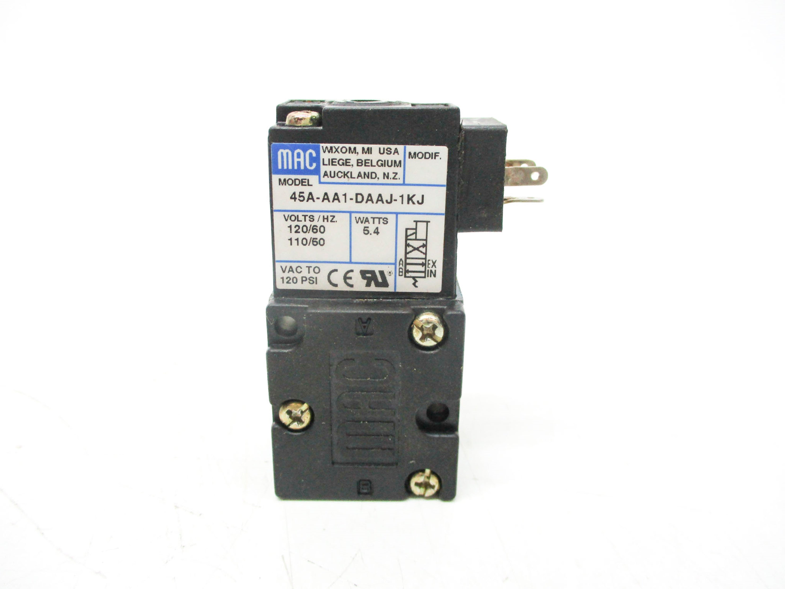 MAC 45A-AA1-DAAJ-1KJ 110/50 120/60 120PSI NSMP