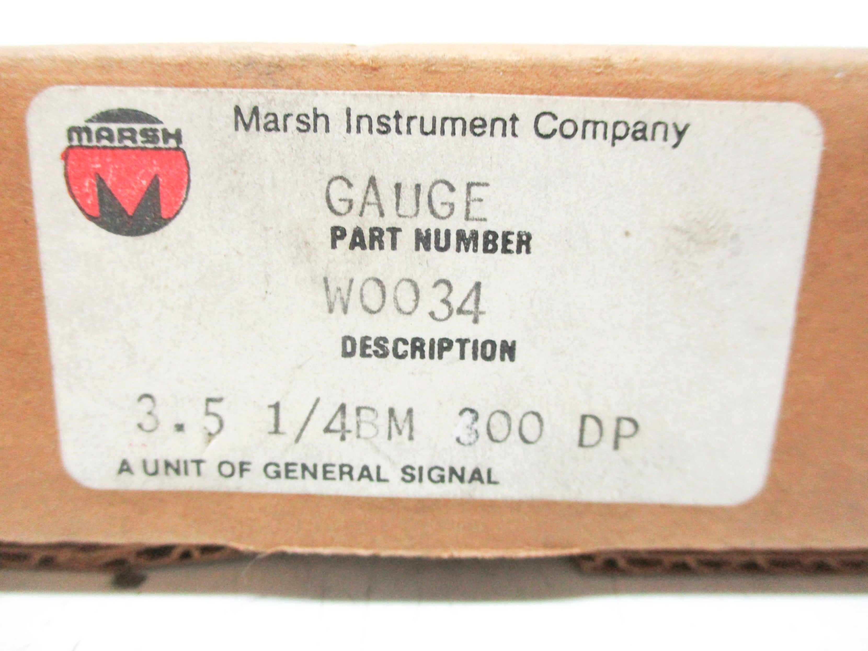 MARSH INSTRUMENT ASE6X6X6 300PSI UNMP