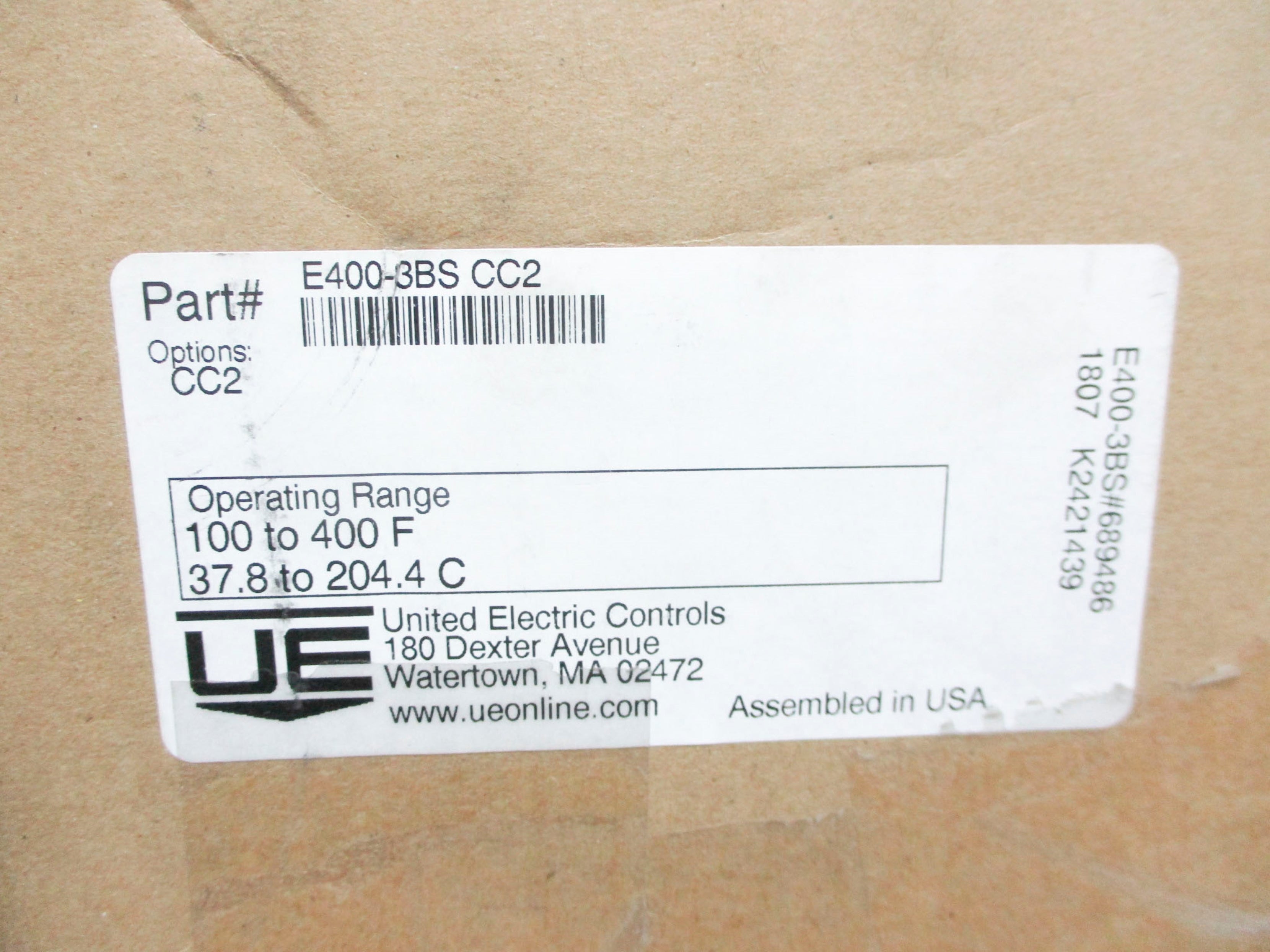 UNITED ELECTRIC E400-3BS NSMP