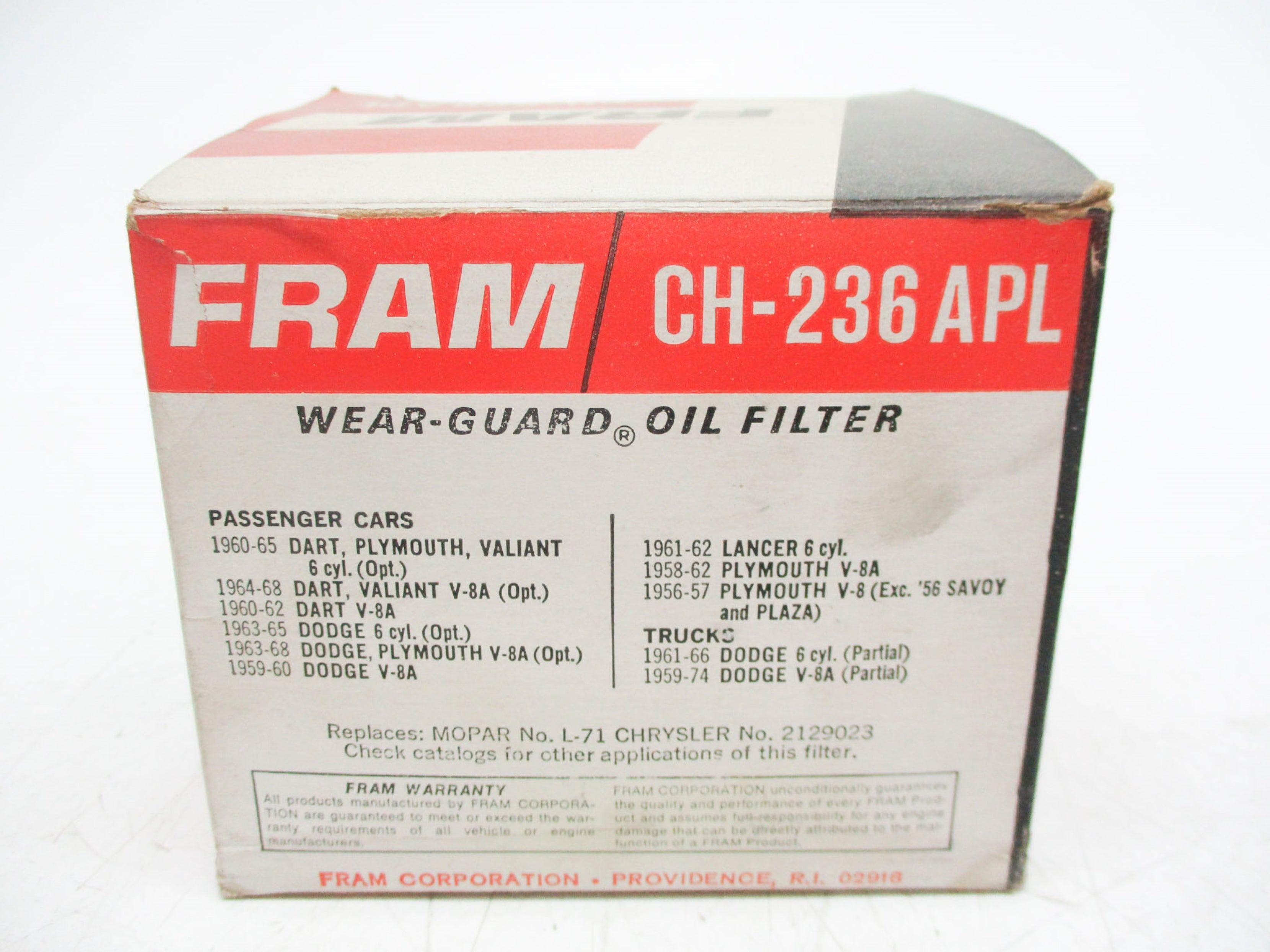 FRAM CH236APL NSMP