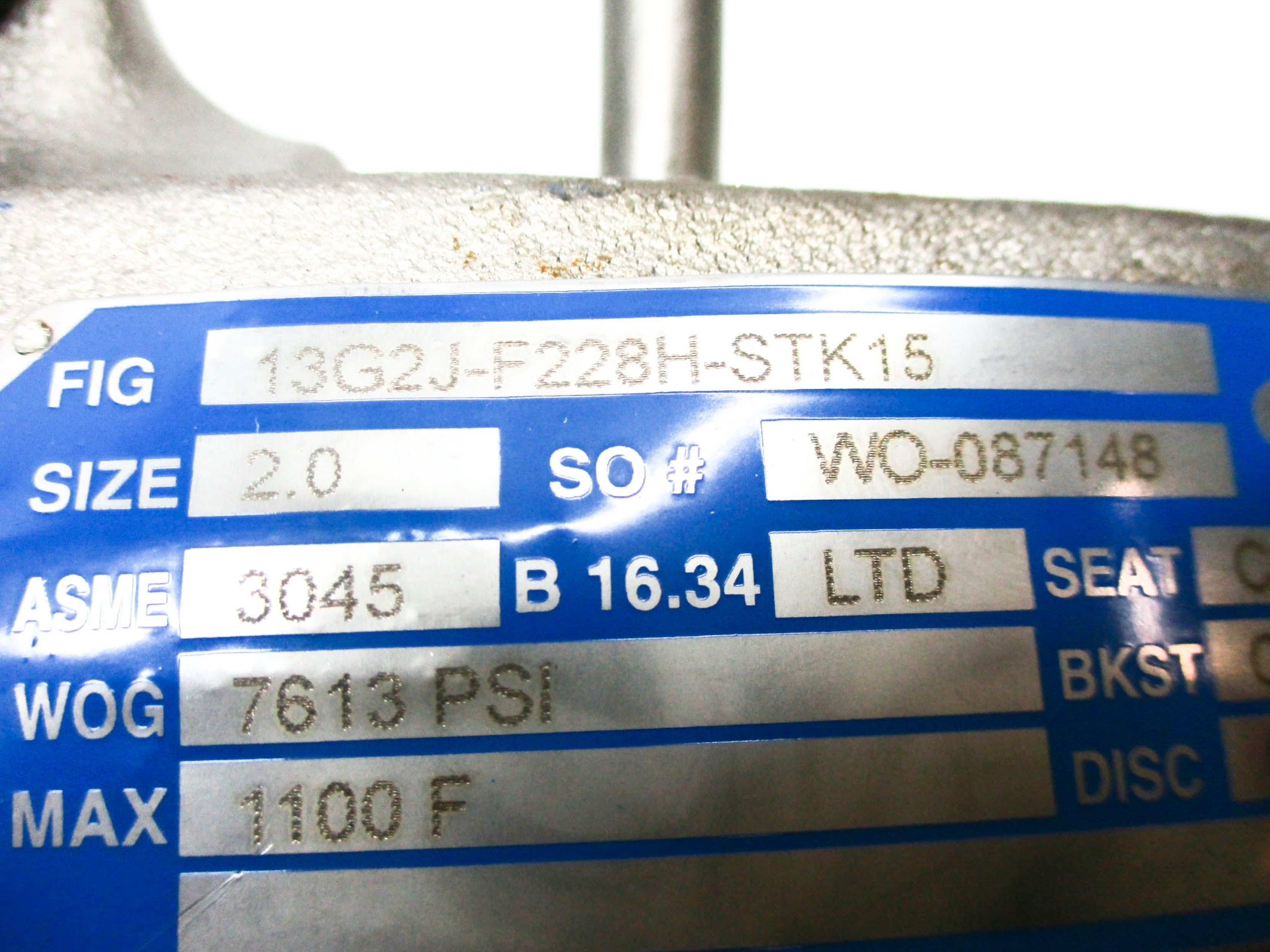 CONVAL 13G2J-F228H-STK15 7613PSI 2.0" NSNP