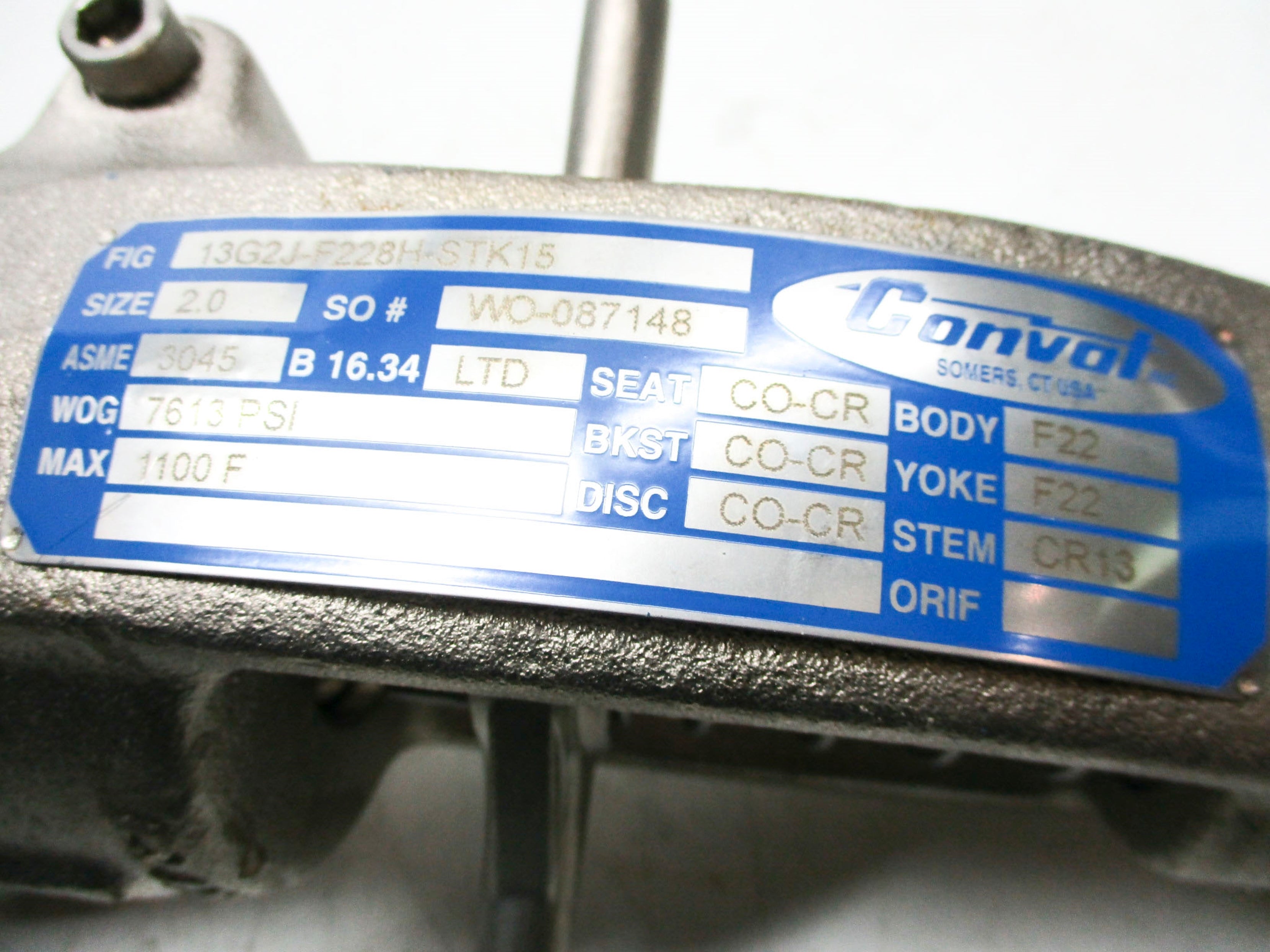 CONVAL 13G2J-F228H-STK15 7613PSI 2.0" NSNP
