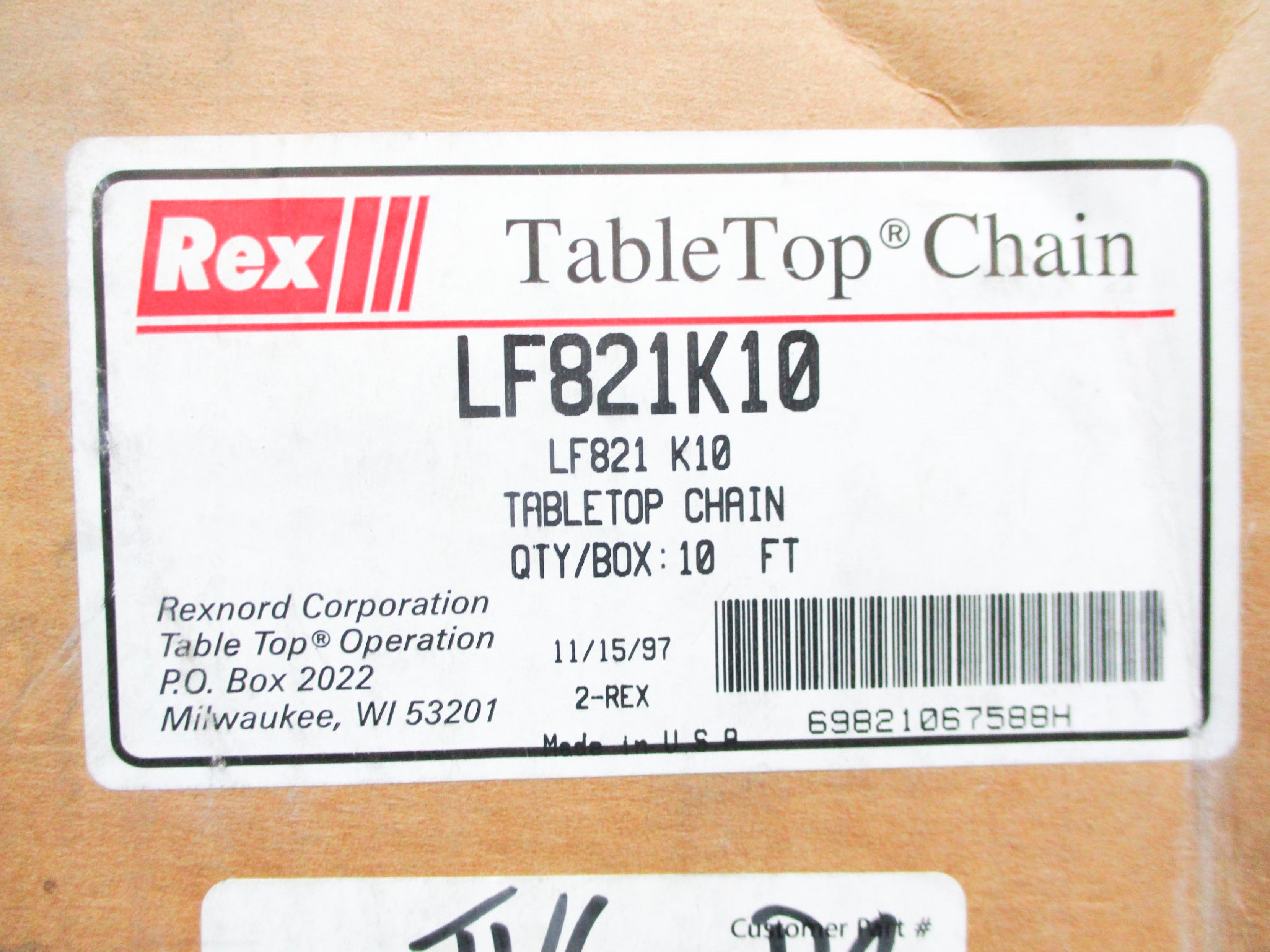 REXNORD LF821K10 NSMP
