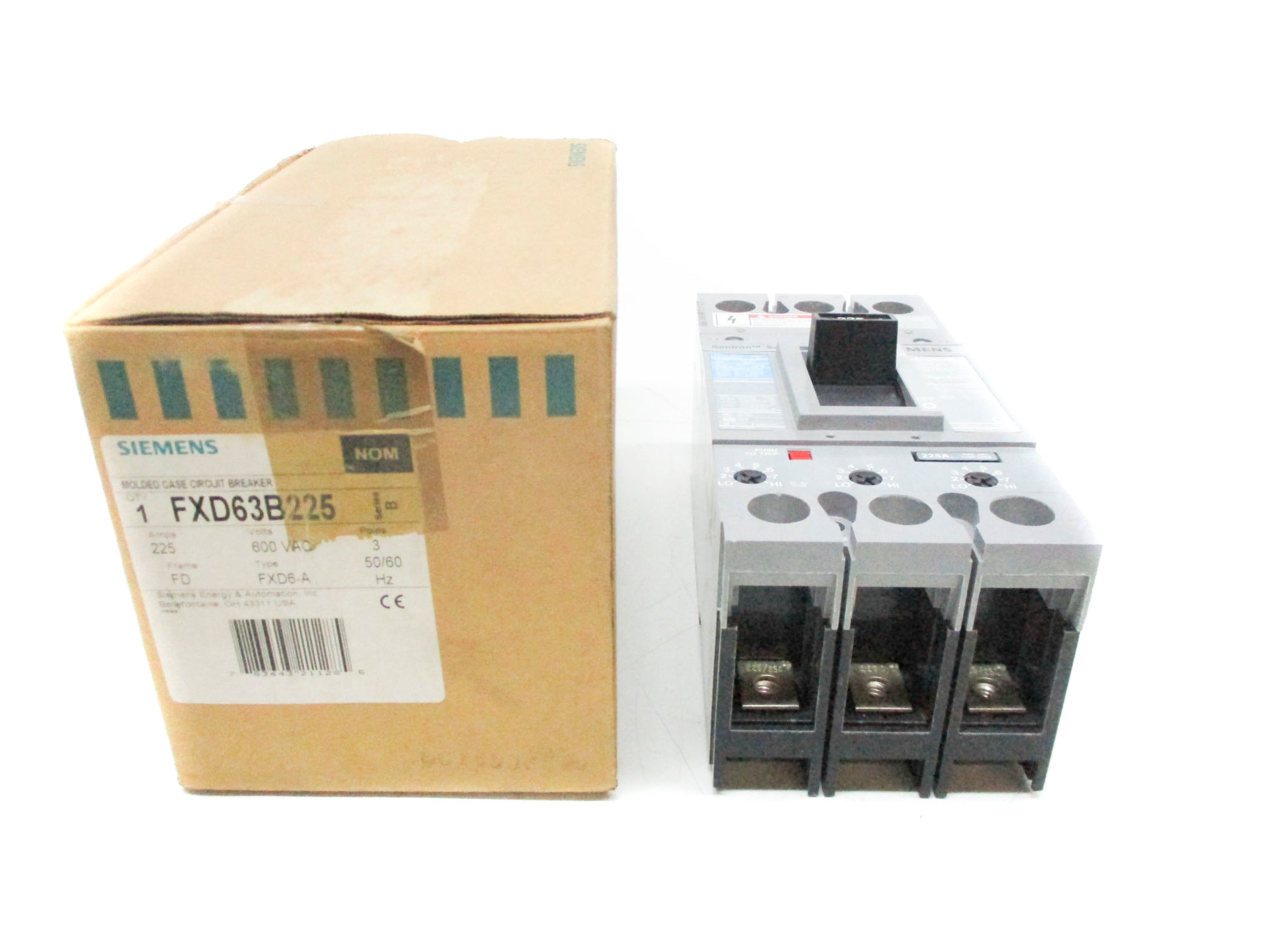 SIEMENS FXD63B225 SER. B 225A 600VAC NSMP