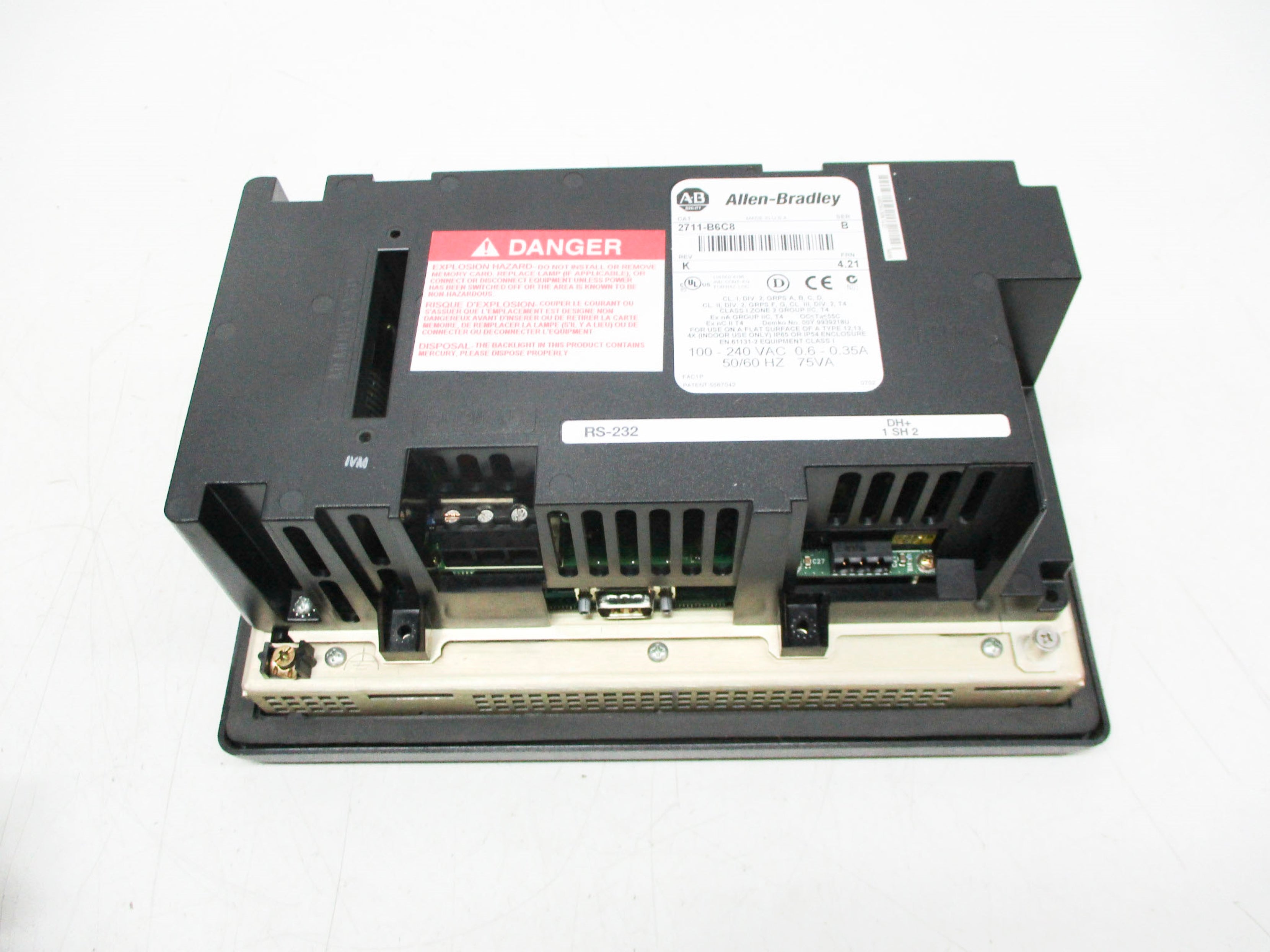 ALLEN BRADLEY 2711-B6C8 SER. B F/W: 4.21 (BR/WH) UNMP