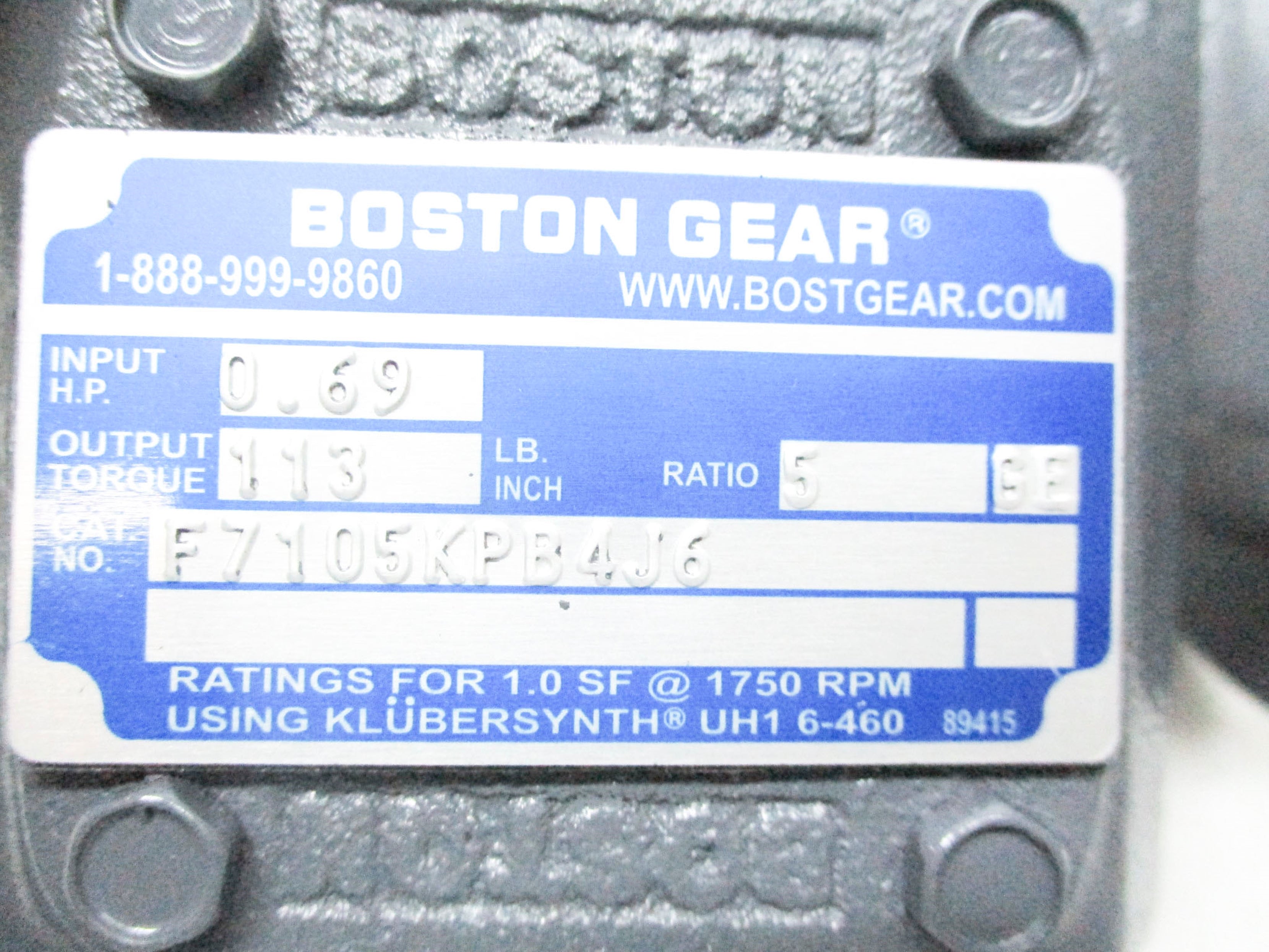 BOSTON GEAR F7105KPB4J6 NSMP