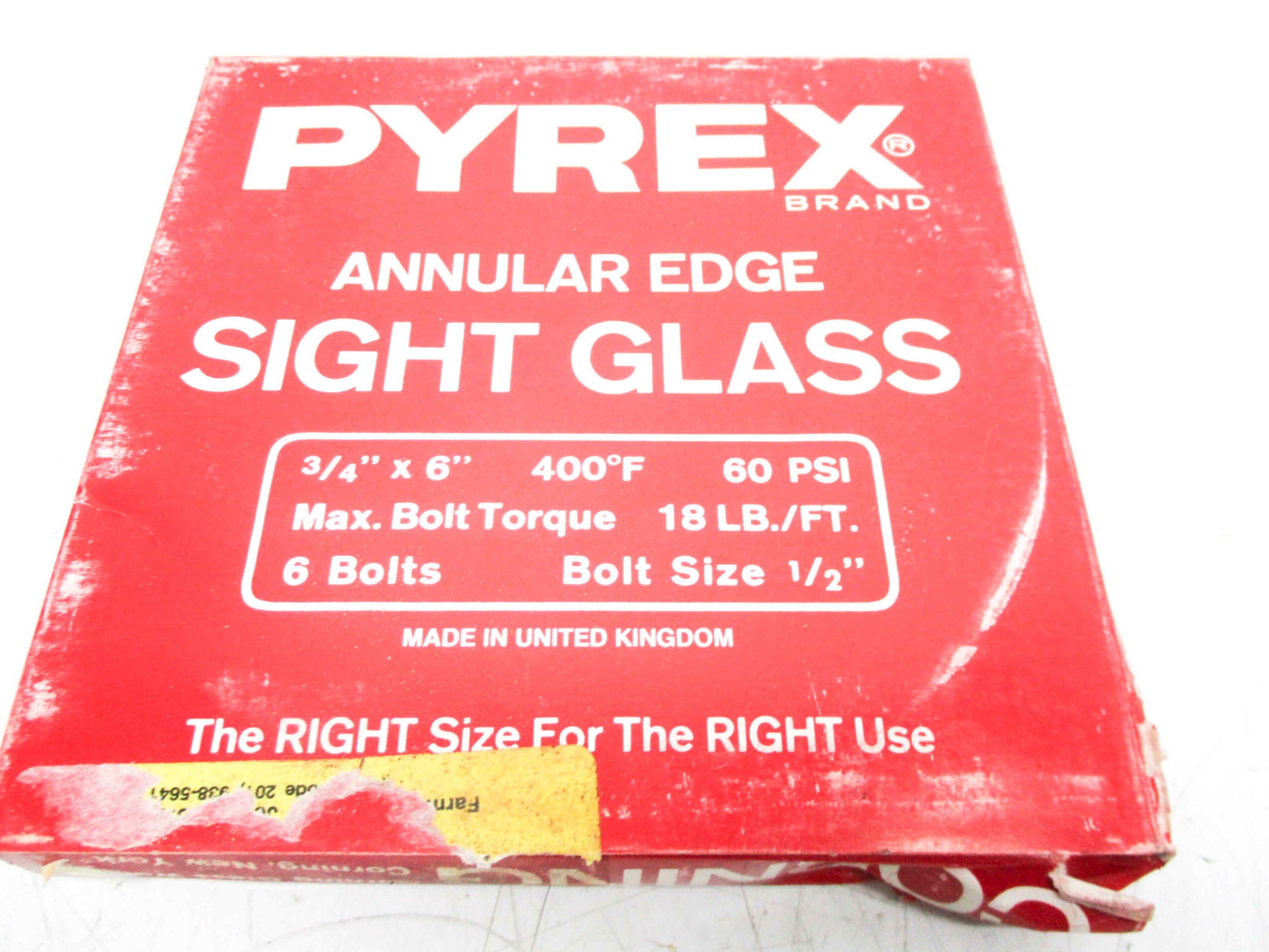 PYREX 3/4"X6"-400F-60PSI NSMP