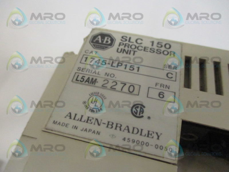 ALLEN BRADLEY 1745-LP151 SER. C F/W 6 (AS PICTURED) *USED*