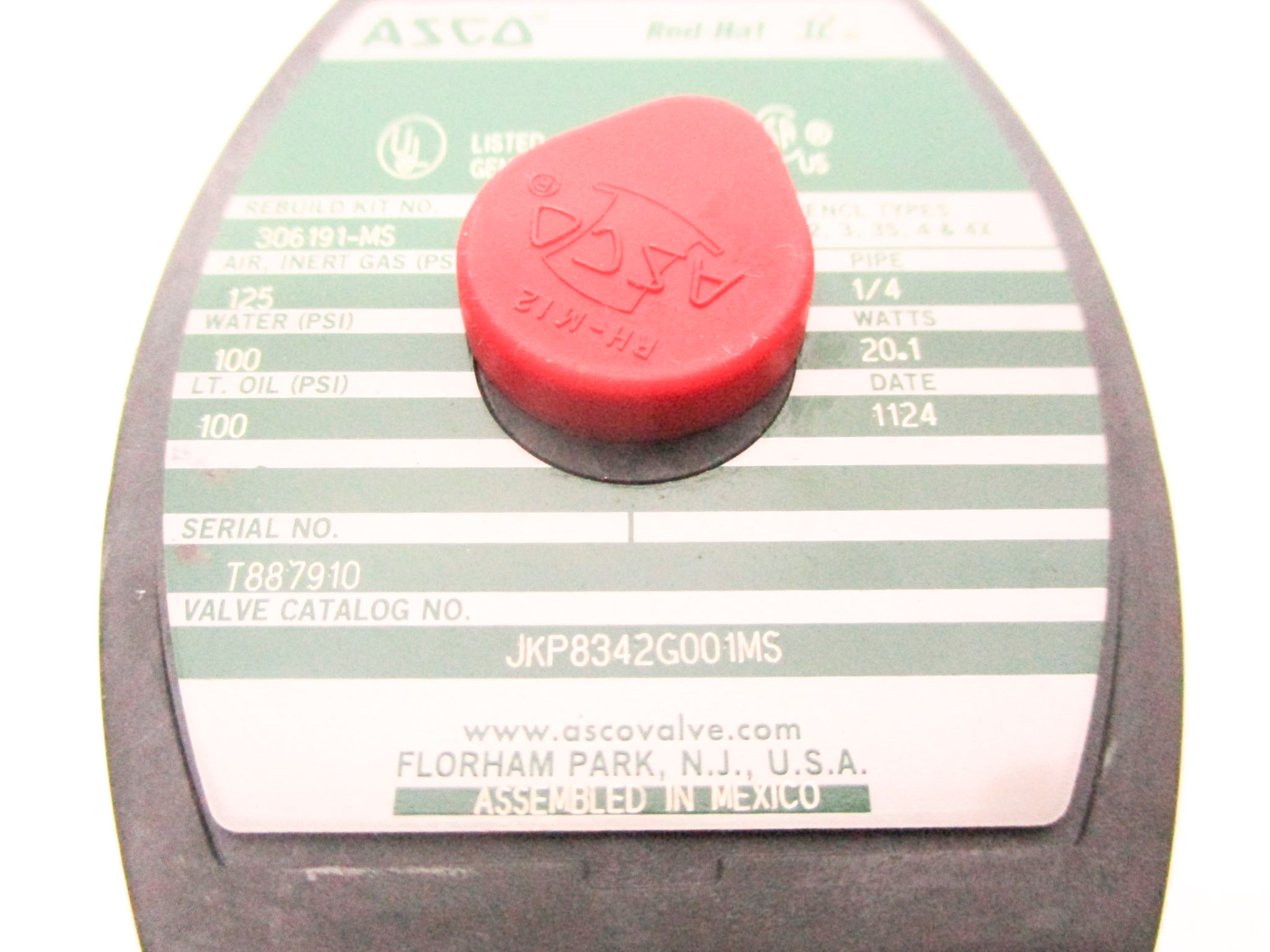 ASCO JKP8342G001MS 110/120V 100PSI NSMP