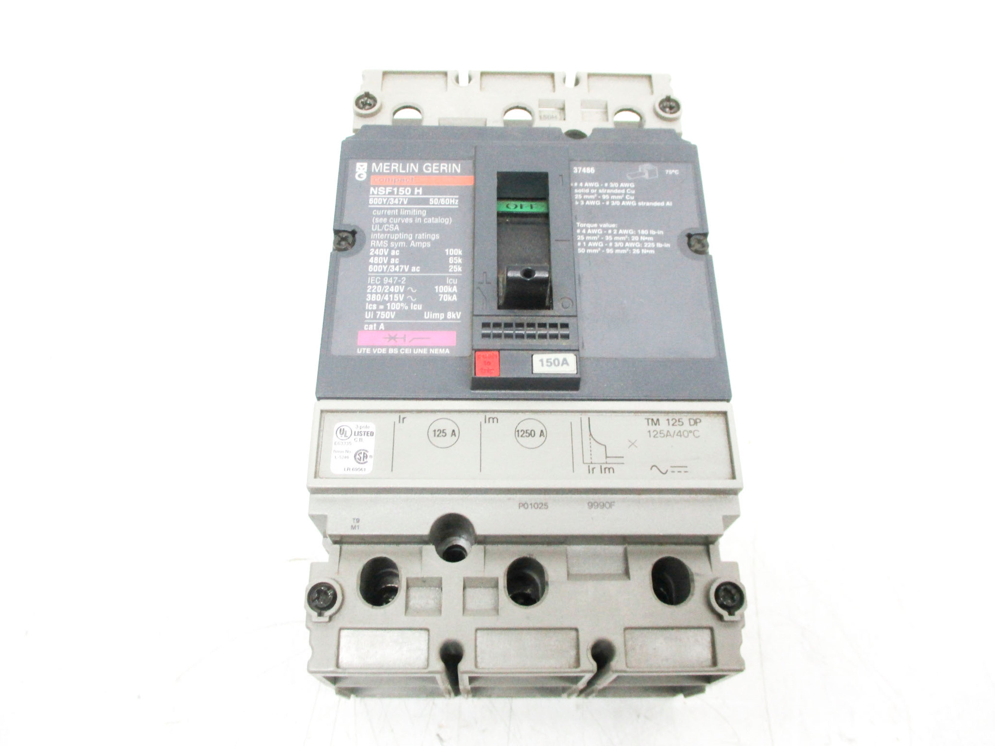 MERLIN GERIN NSF150H 150A 600Y/347V NSNP