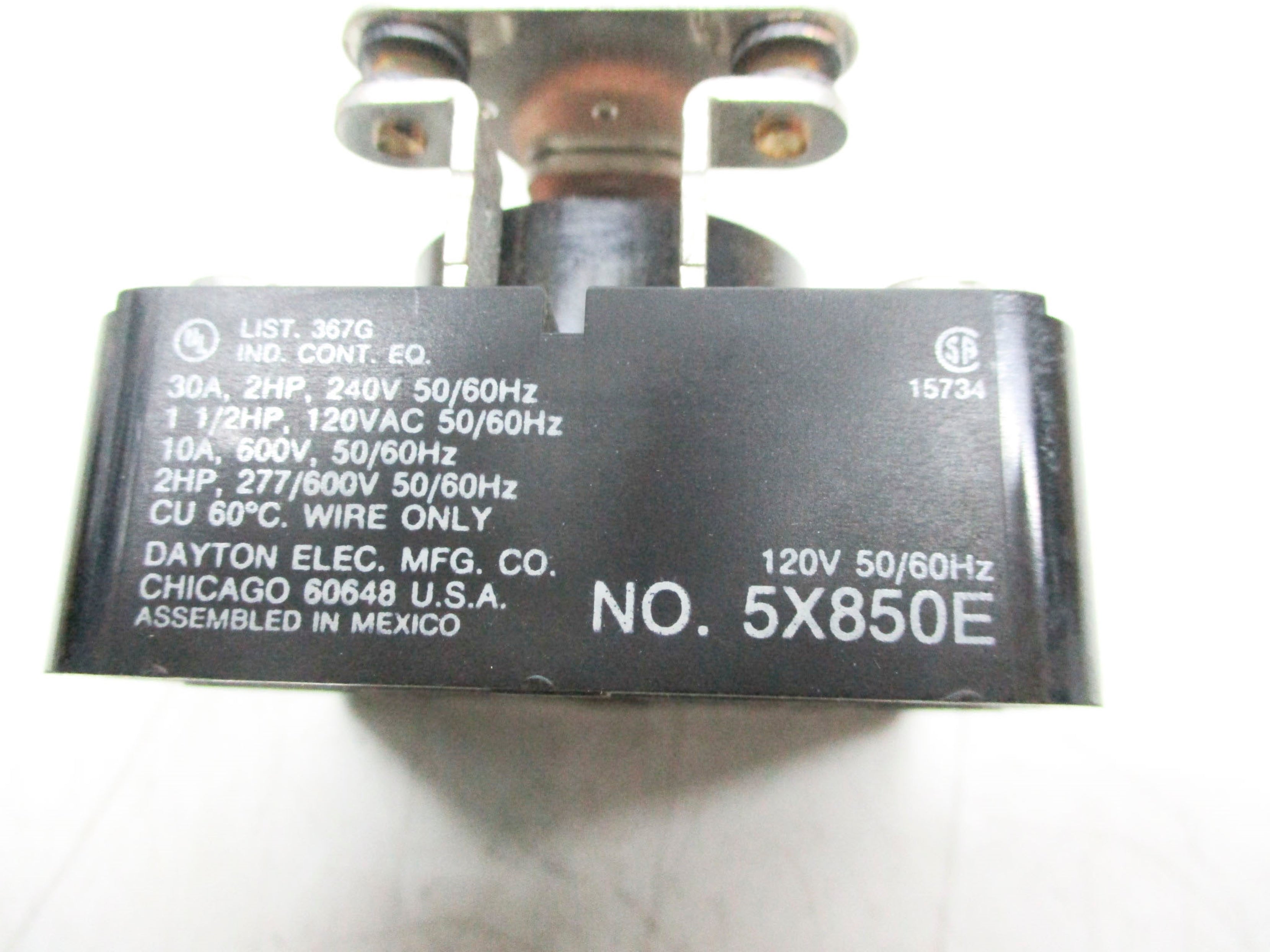 DAYTON 5X850E 120VAC NSMP