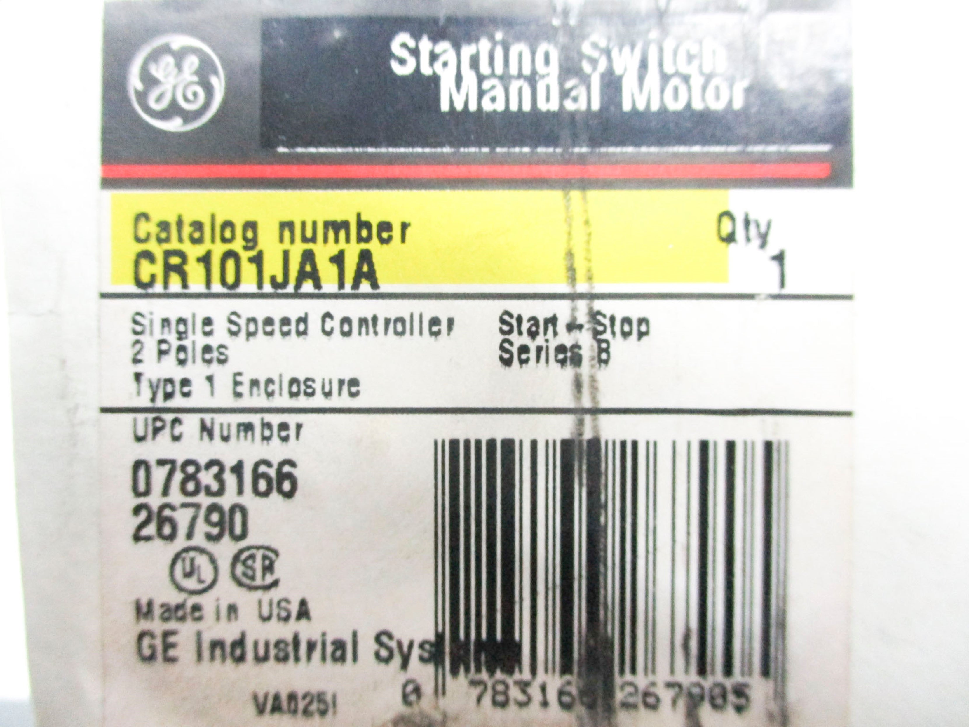 GENERAL ELECTRIC CR101JA1A SER. B NSMP