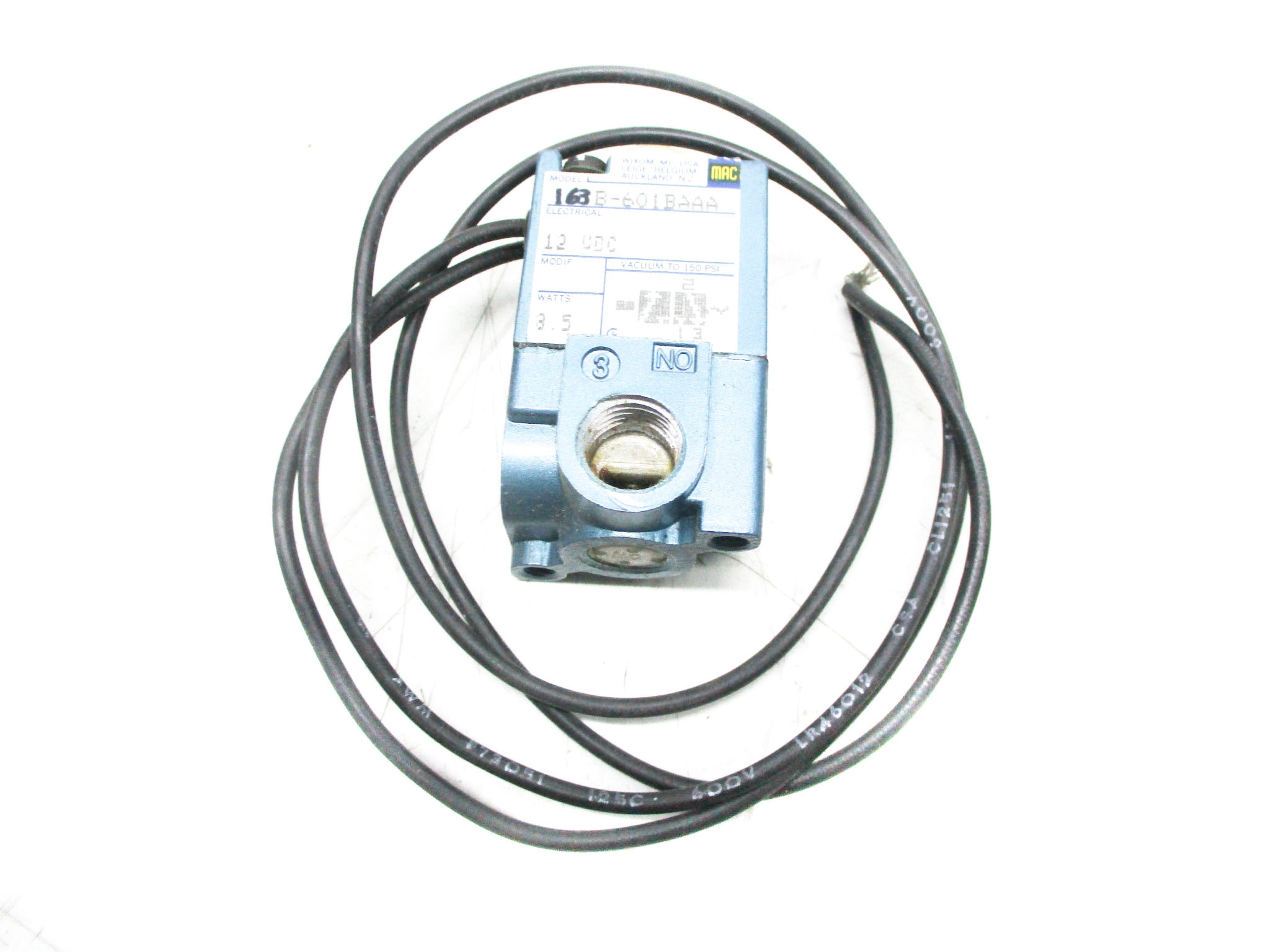MAC 163B-601BAAA 12VDC 150PSI UNMP