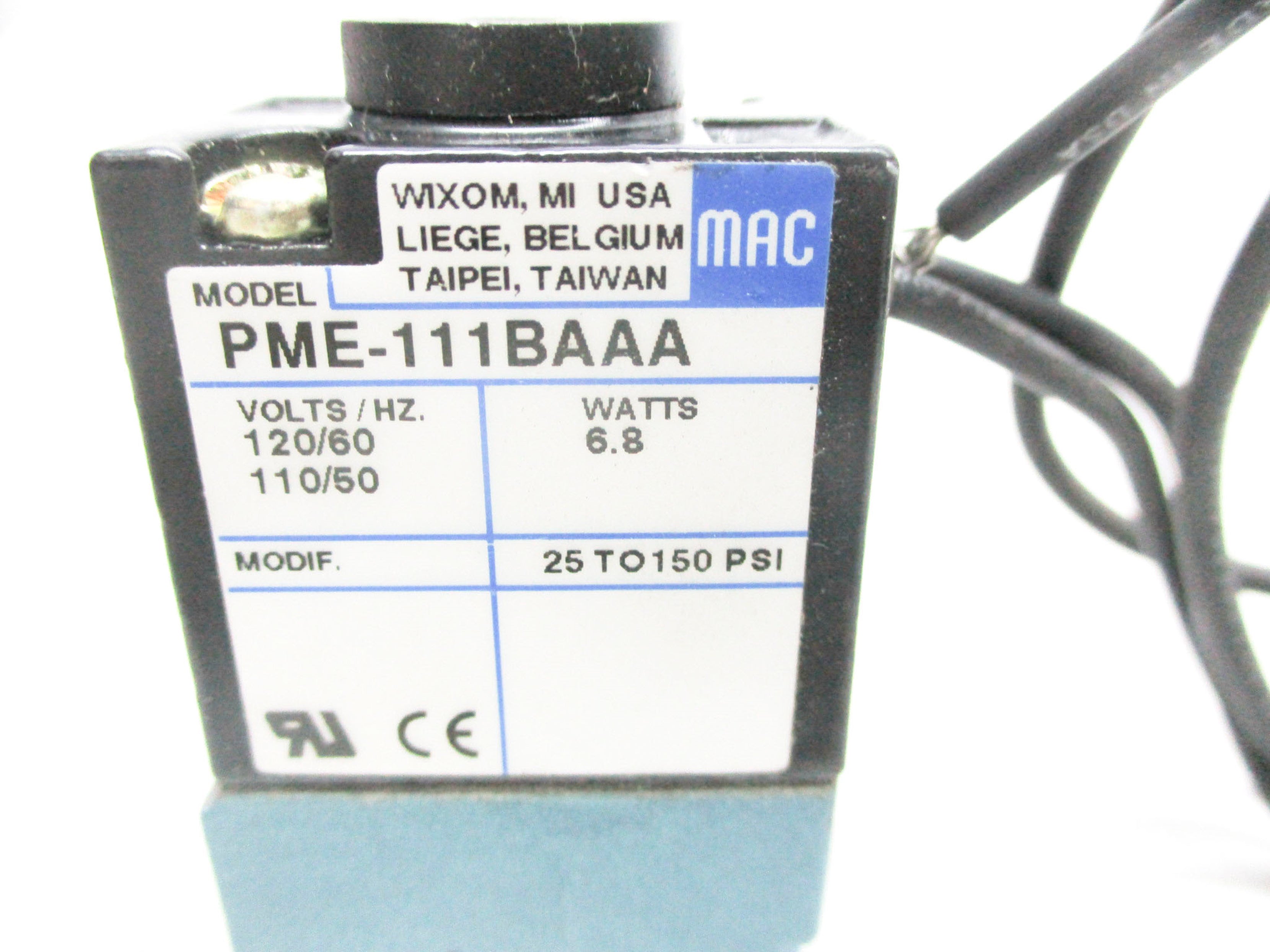 MAC PME-111BAAA 110/50 120/60 25-150PSI NSNP
