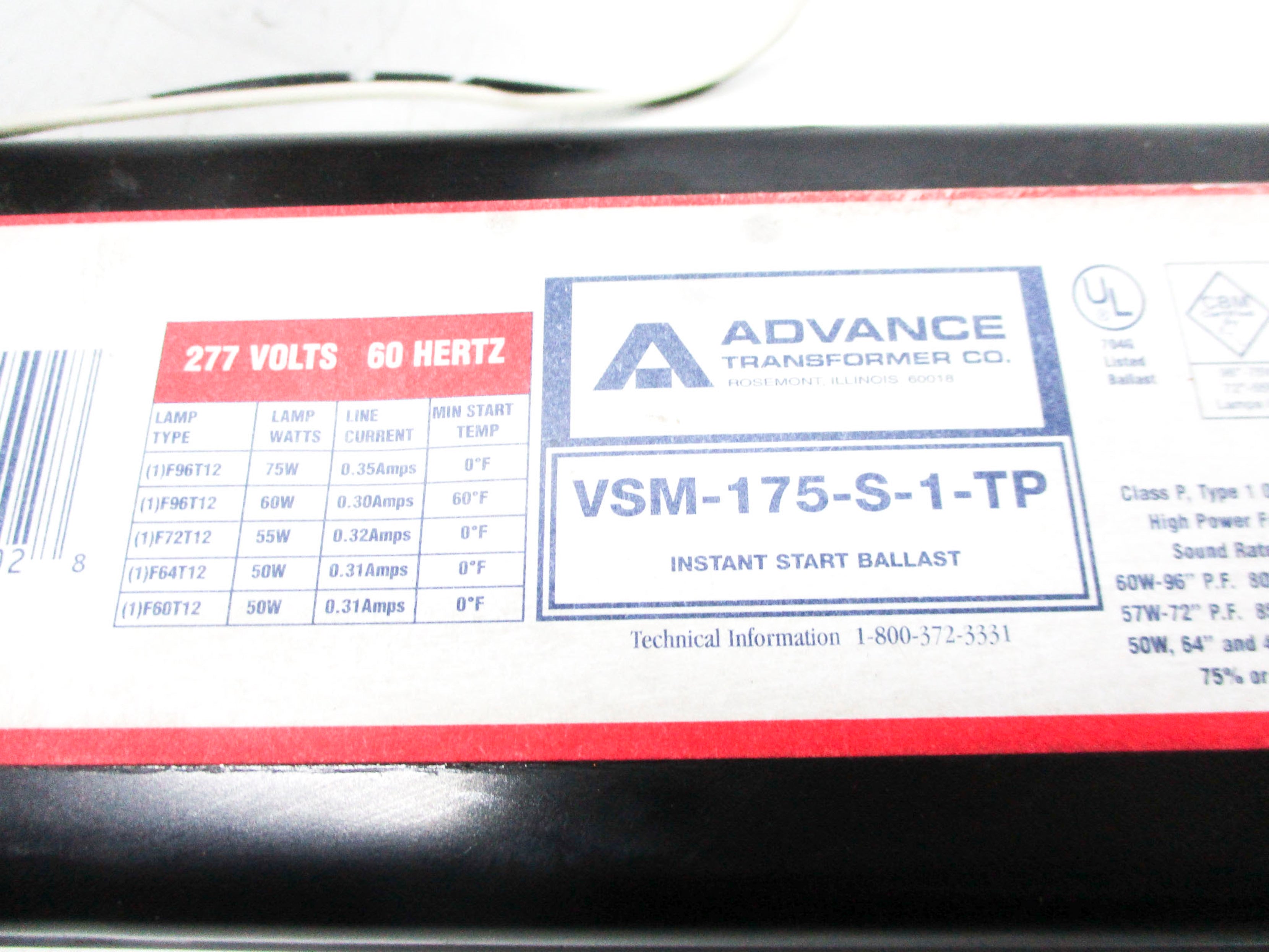 ADVANCE VSM-175-S-1-TP UNMP