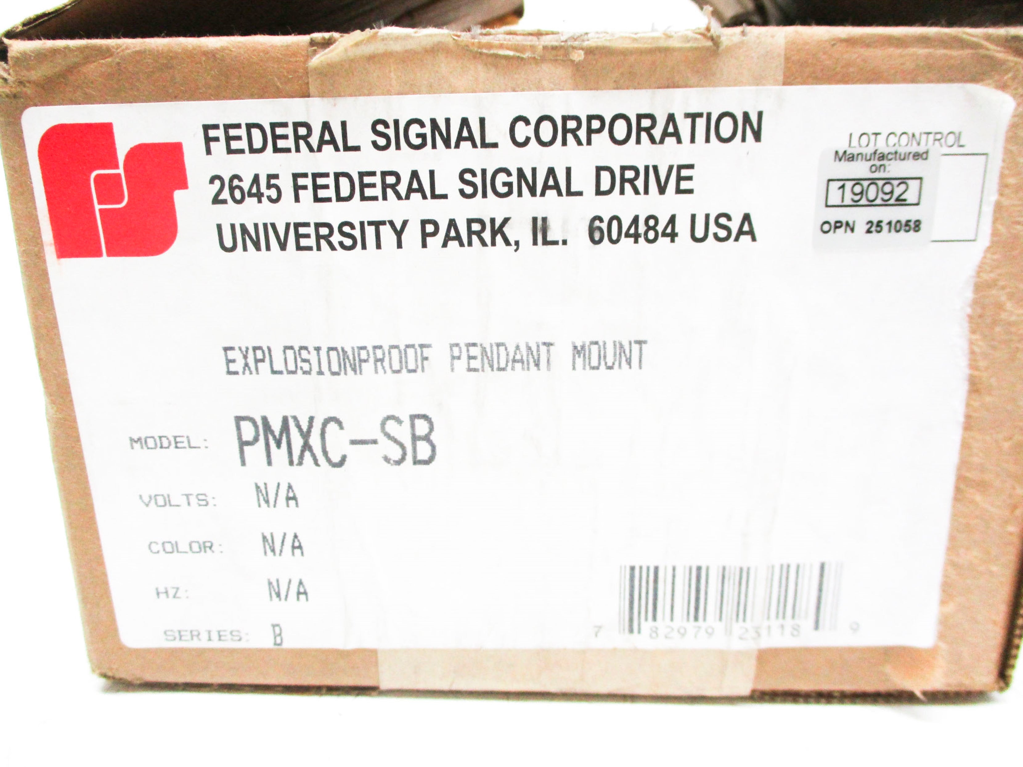 FEDERAL SIGNAL PMXC-SB SER. B NSMP