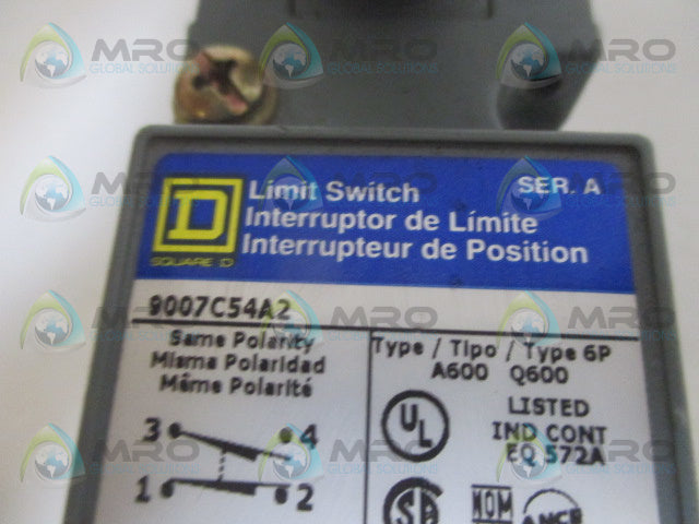 SQUARE D 9007C54A2 SER. A LIMIT SWITCH *USED*