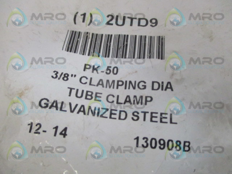 INDUSTRIAL MRO 2UTD9 STEEL TUBE CLAMP 3/8" (PKG OF 50) *NEW IN FACTORY BAG*